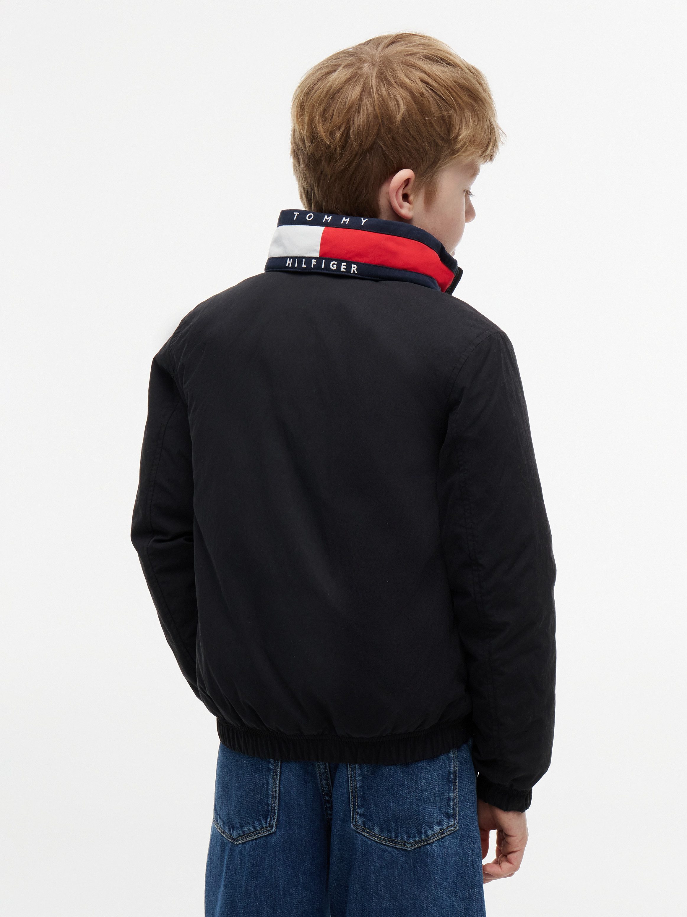 Tommy Hilfiger Blouson Kapuze im Kragen verstaubar, Regular Fit, Kinder bis 16 Jahre