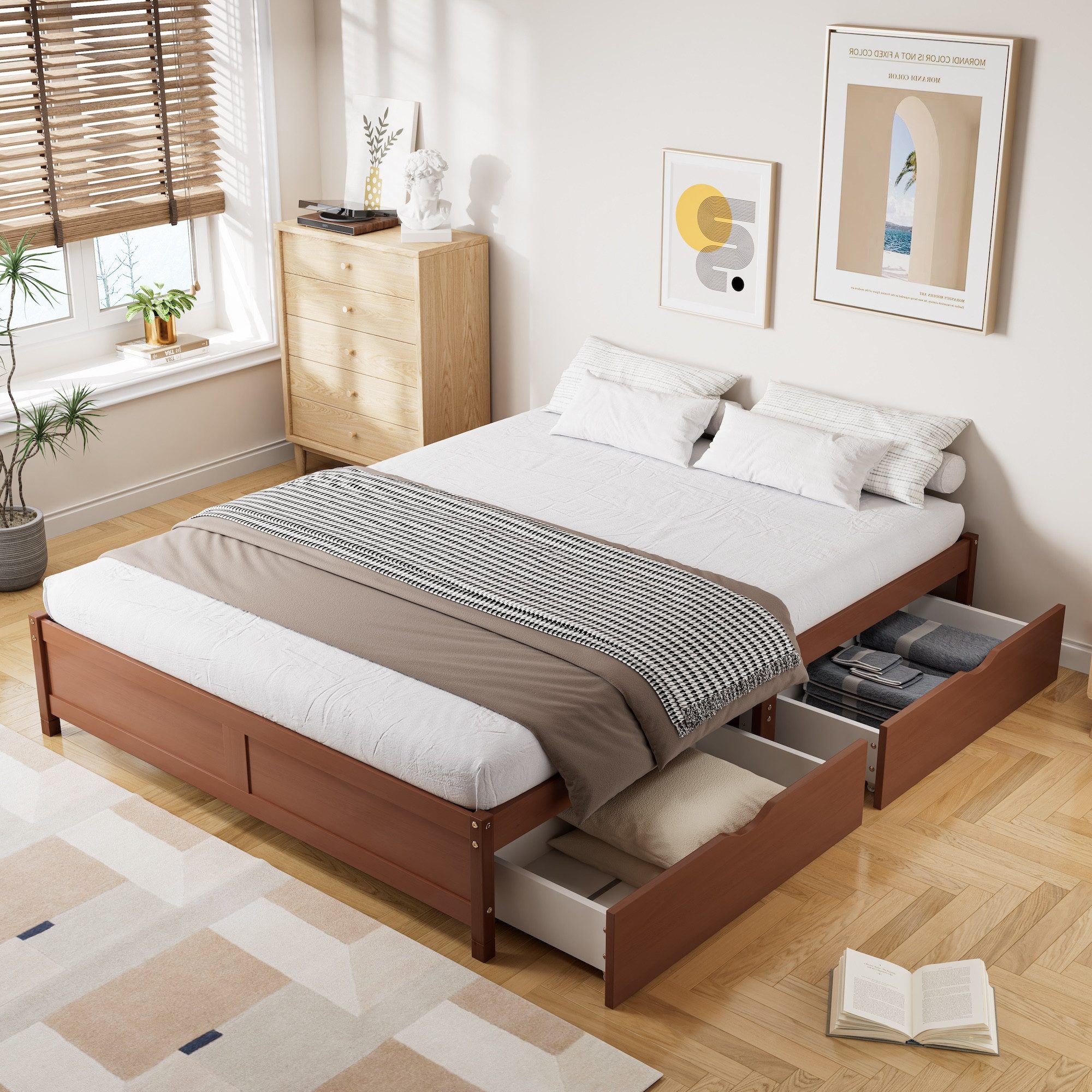 SOFTWEARY Futonbett mit Lattenrost und 2 günstig online kaufen