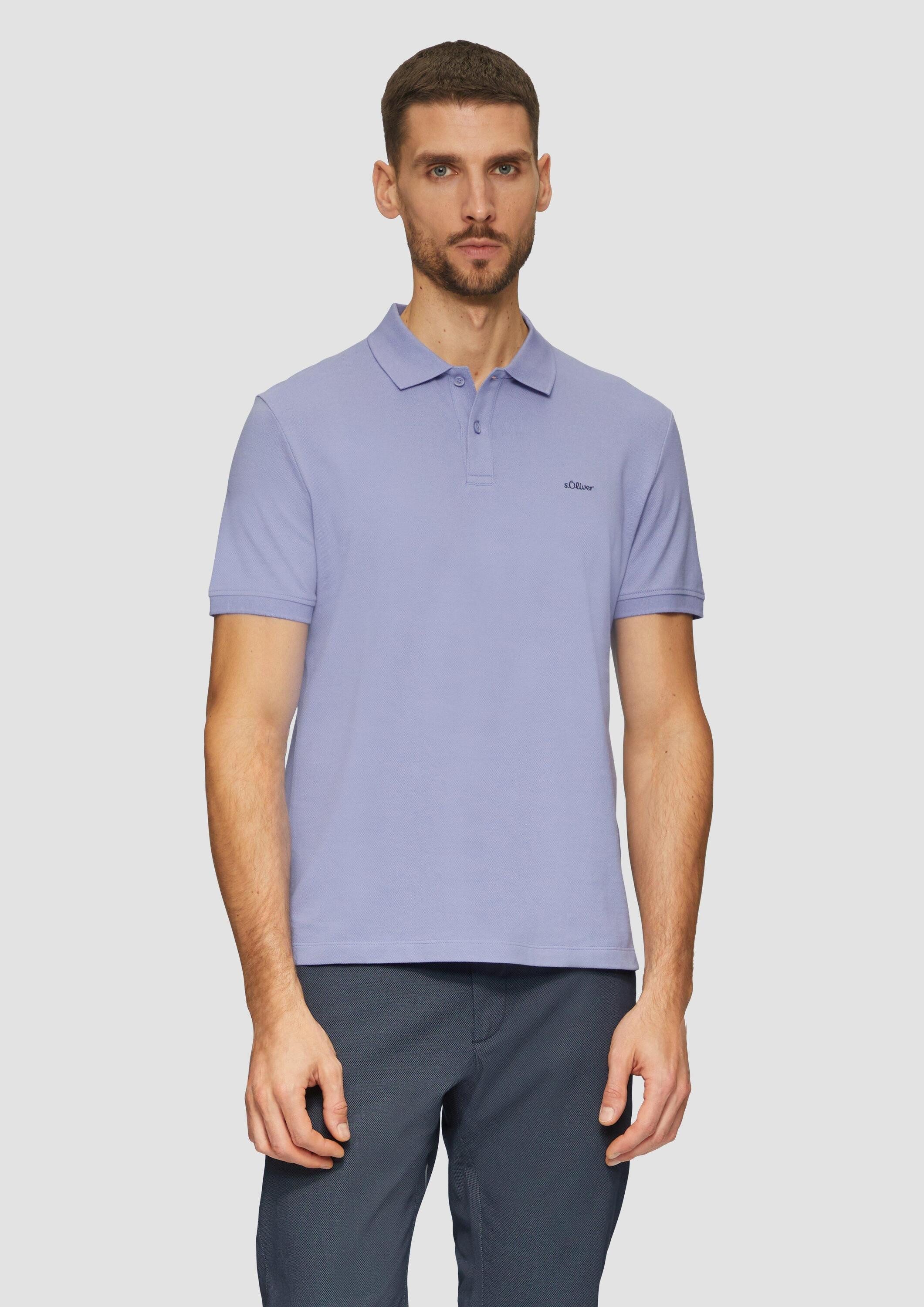 s.Oliver Kurzarmshirt Polo-Shirt Poloshirt aus Baumwollpiqué günstig online kaufen
