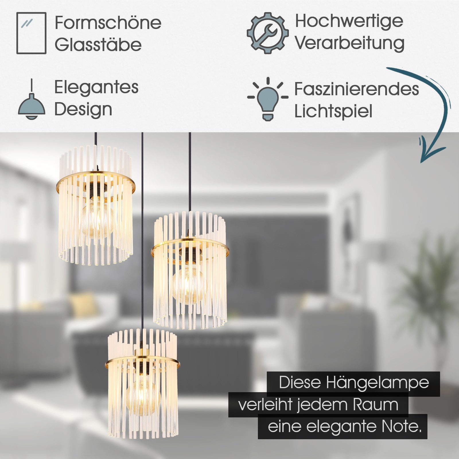 bmf-versand Hängeleuchte Hängelampe Esstisch Hängeleuchte Esszimmer günstig online kaufen