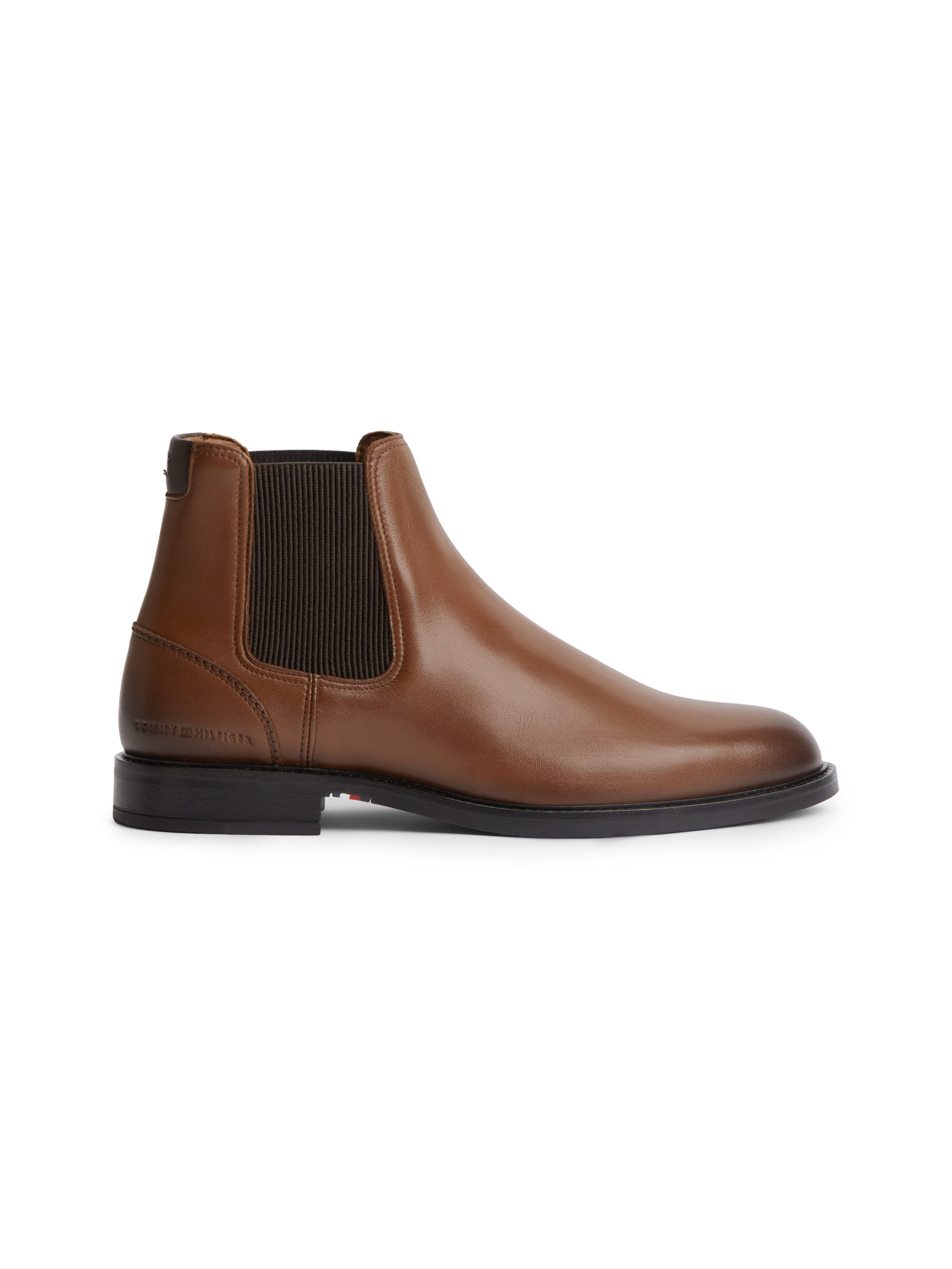 Tommy Hilfiger CORPORATE DRESSY LTH CHELSEA Chelseaboots Stiefelette, Businessboots mit Used Finish