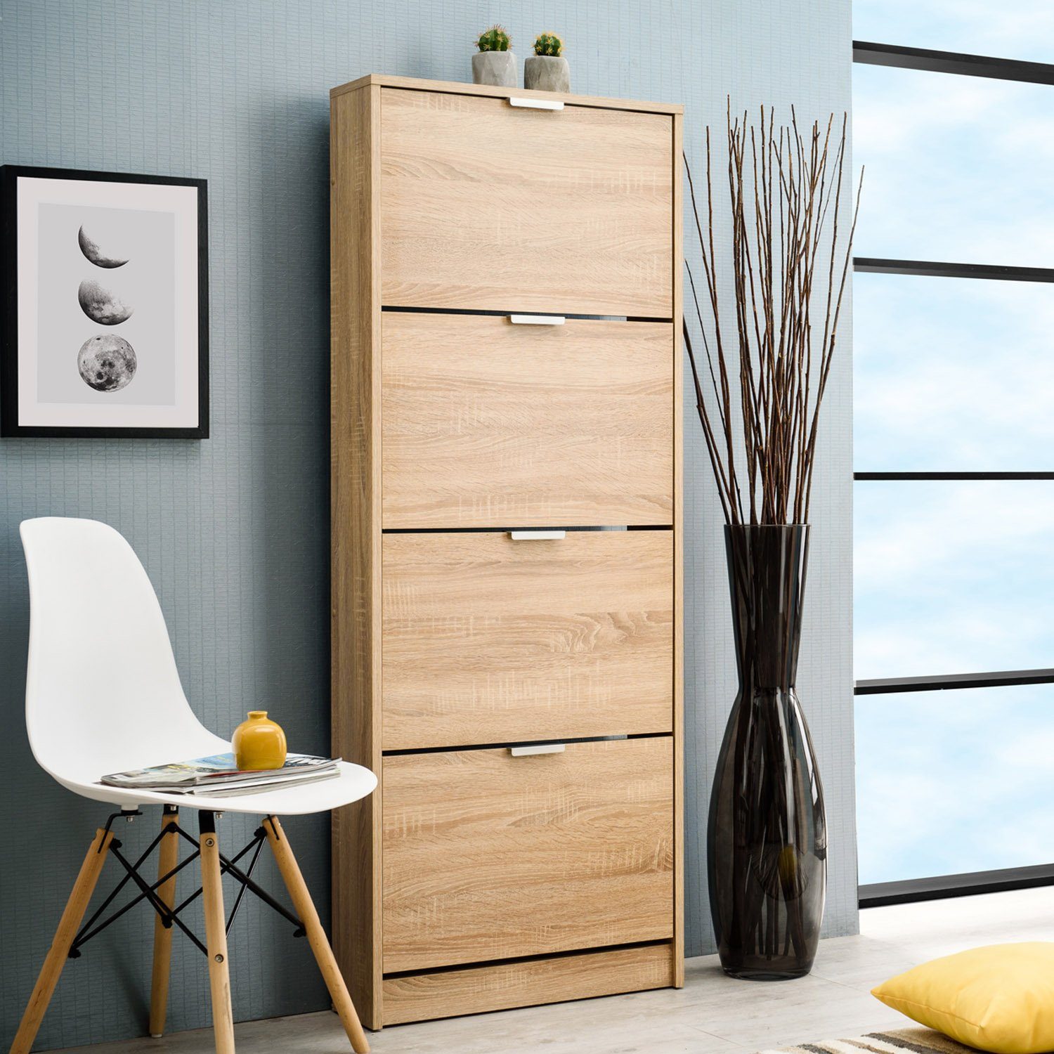 Homestyle4u Schuhkipper Schuhschrank Schuhkipper Schmal Holz günstig online kaufen