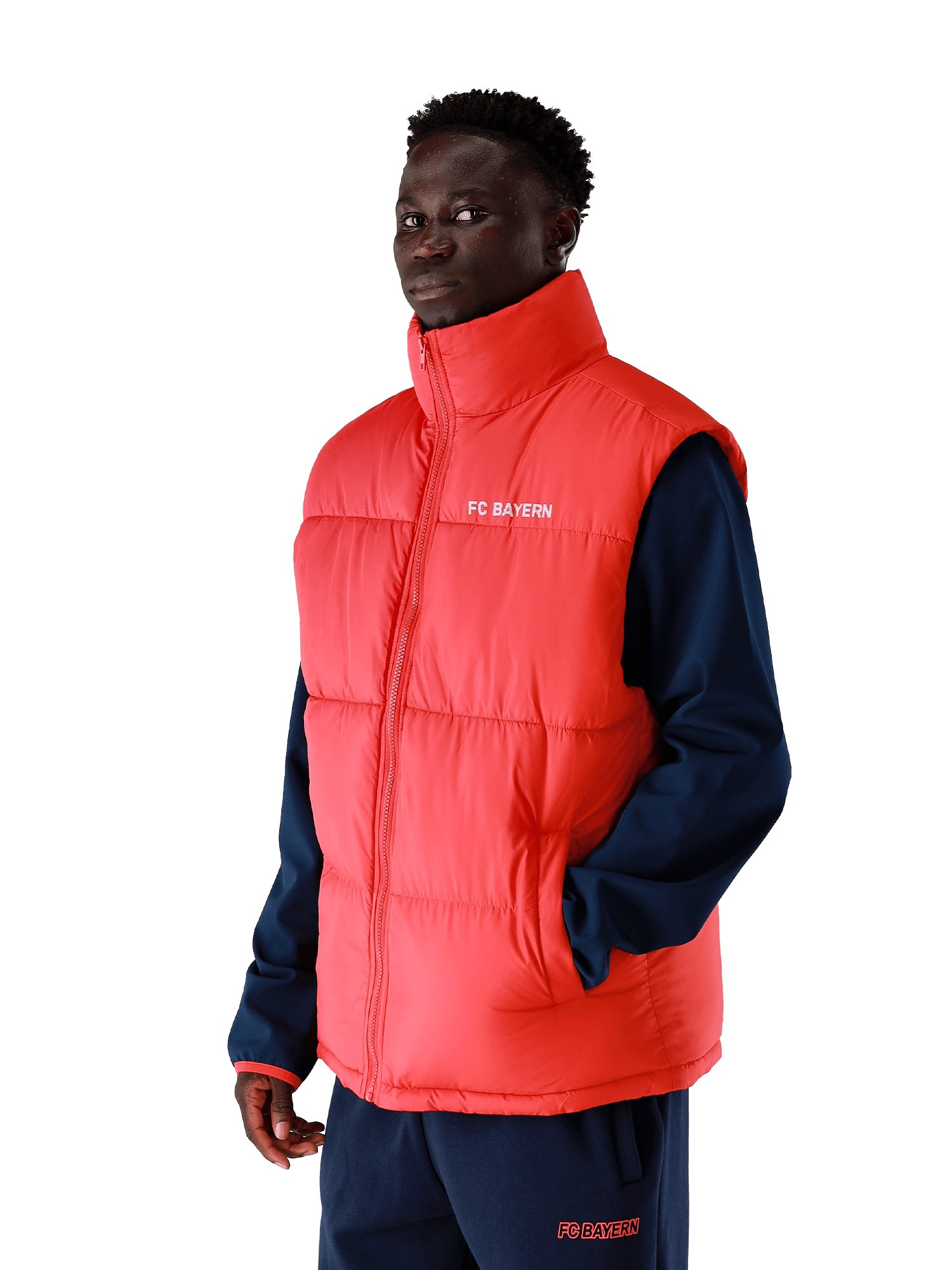 FC Bayern München Longweste FC Bayern München Steppweste Puffer Unisex (Größe 3XL, Rot)