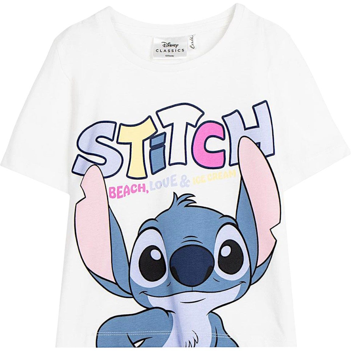 Lilo & Stitch T-Shirt BEACH,LOVE & ICE CREAM Mädchen Shirt aus Jersey Gr. 116-164 cm
