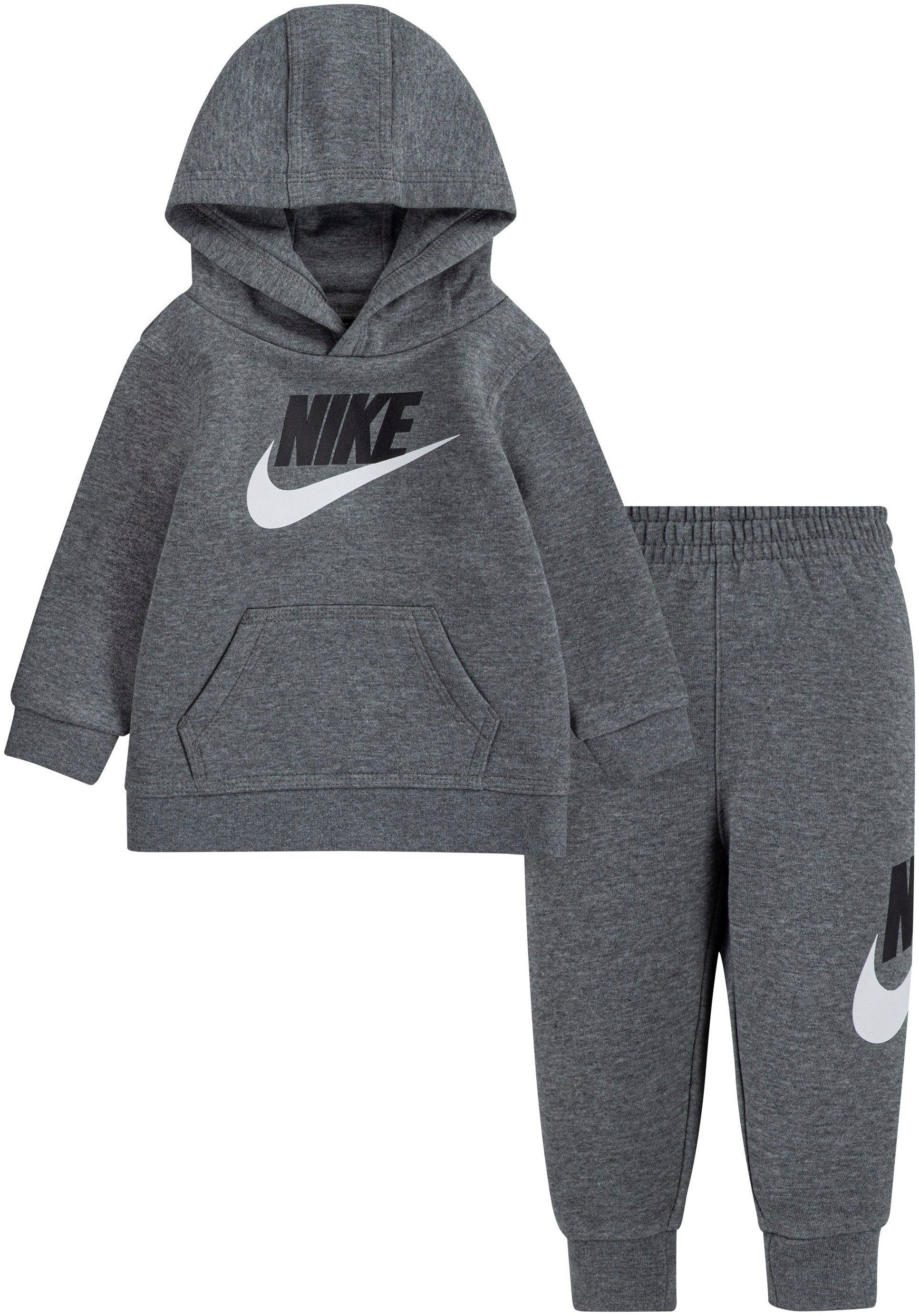 Nike grau-meliert FLEECE 2PC (Set, Jogginganzug PO JOGGER 2-tlg) Sportswear SET & HOODIE