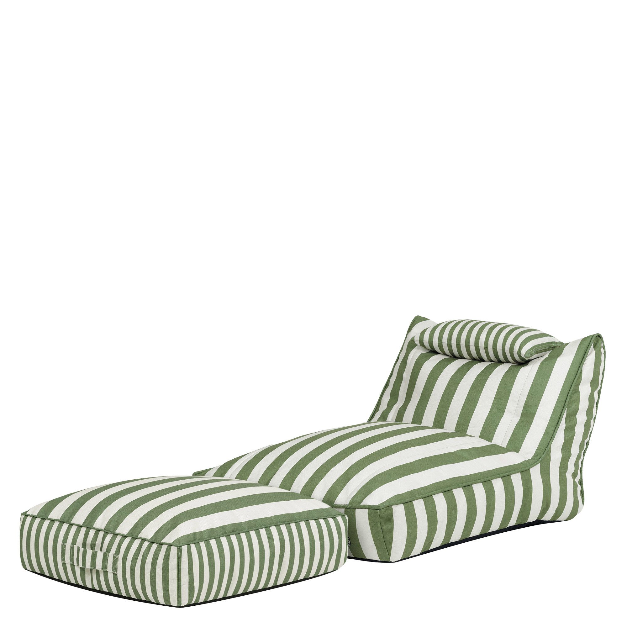icon Sitzsack Liege aus Webstoff „Nova“, mit Bodenkissen (Spar-Set, 1 x Sitzsack, 1 x Bodenkissen), Made in Germany, UV-beständig, wetterfest