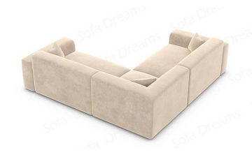 Sofa Dreams Ecksofa Polster Stoff Samtstoff Designer Sofa Mallorca L Form Stoffsofa, Loungesofa