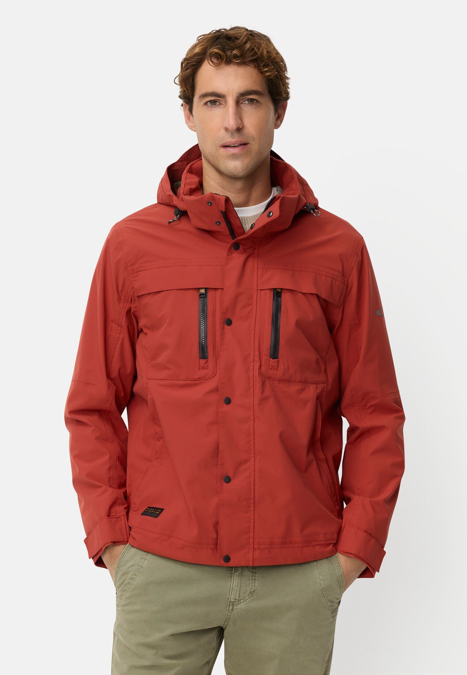 camel active Funktionsjacke teXXXactive® Blouson mit abnehmbarer Kapuze Markenlogo