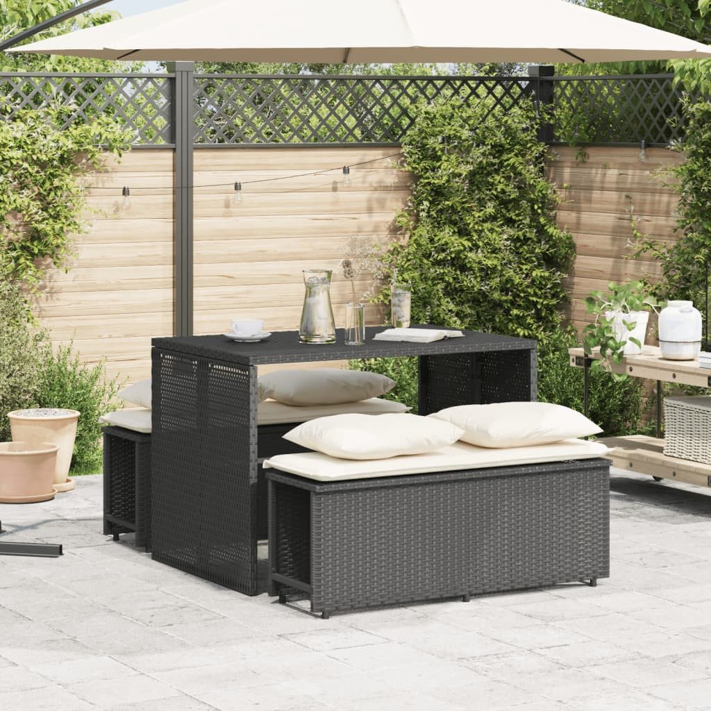 vidaXL Garten-Essgruppe 3-tlg. Garten-Essgruppe mit Kissen günstig online kaufen