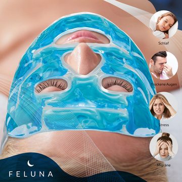 Feluna Gesichtsmaske Gel-Maske Wellnessmaske für Kältetherapie Kühlmaske, Entspannungsmaske Kühlende Maske