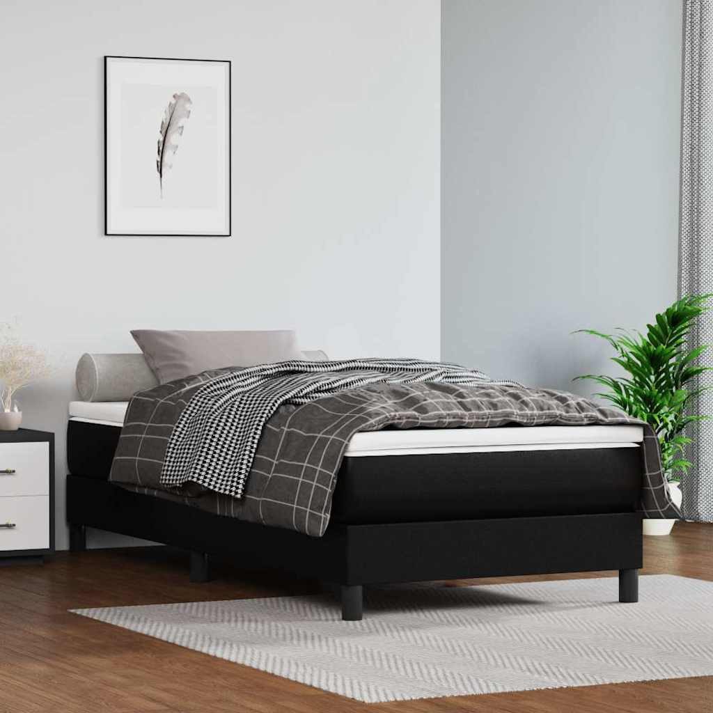 Taschenfederkernmatratze vidaXL Taschenfederkernmatratze Mittel Schwarz 80x200x20 cm Kunstleder, vidaXL
