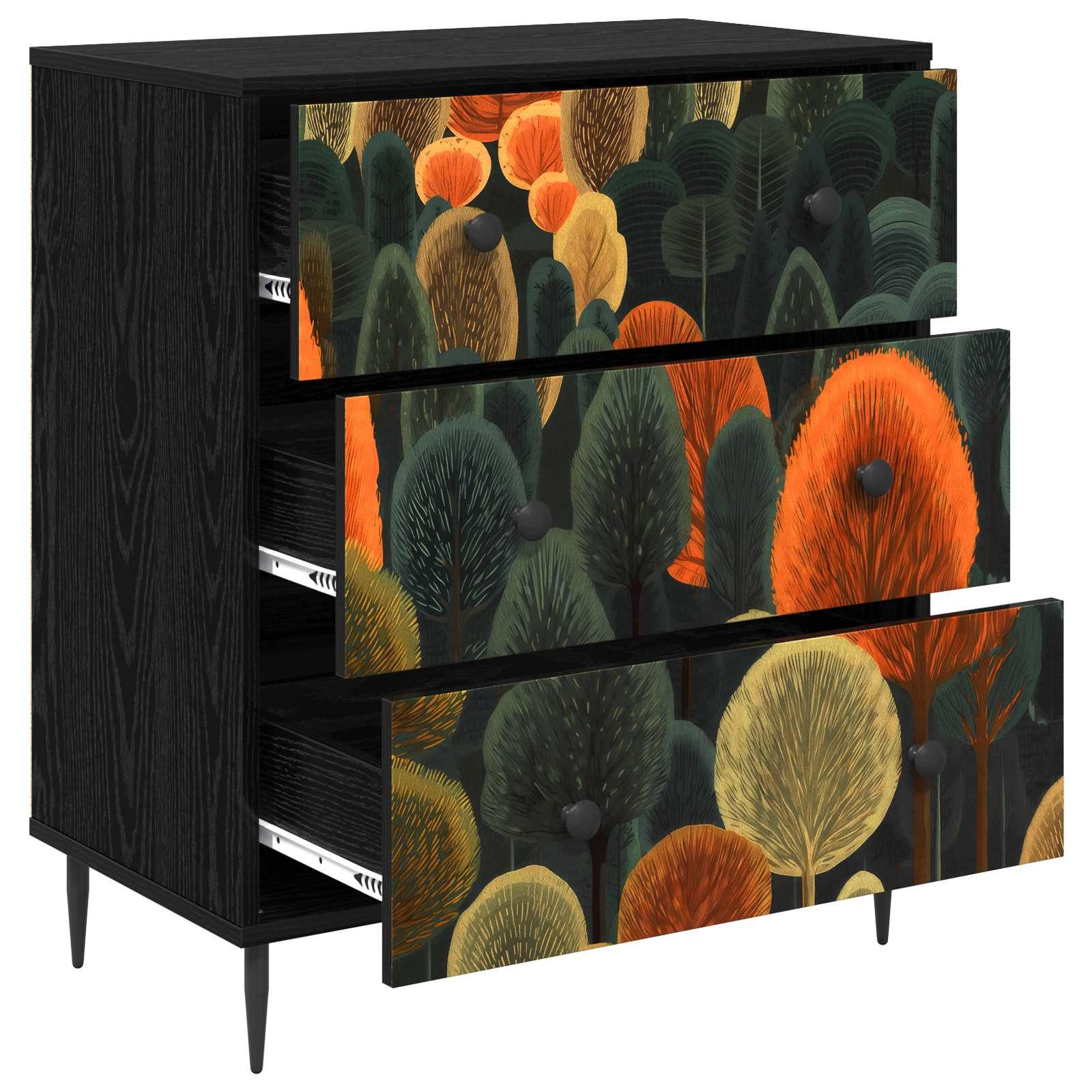 vidaXL Schranksystem Kommode ZAANDAM Waldmuster 66 x 36,5 x 76 cm Holzwerkstoff (1-St)