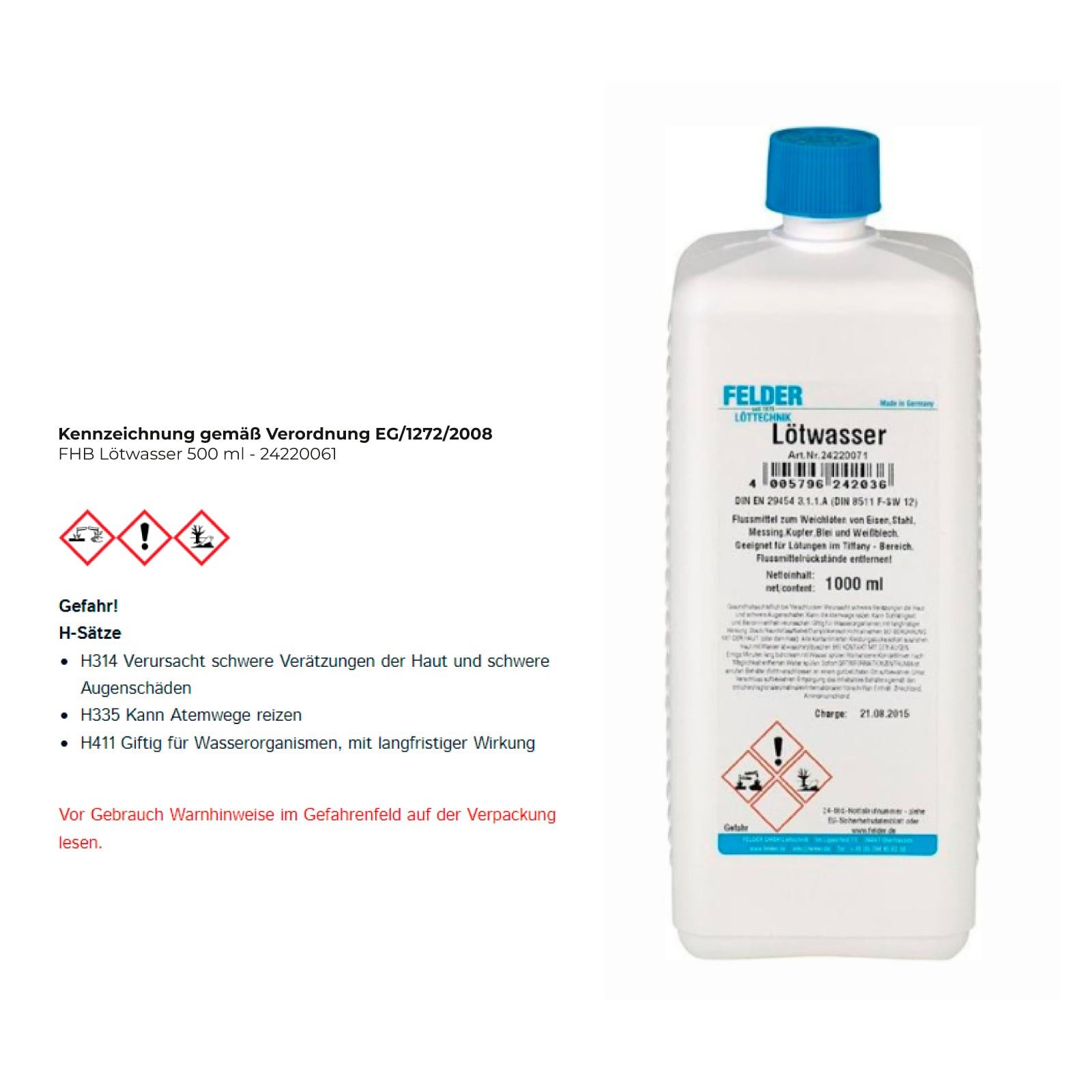 FHB Kugellager FHB Lötwasser 500 ml - 24220061