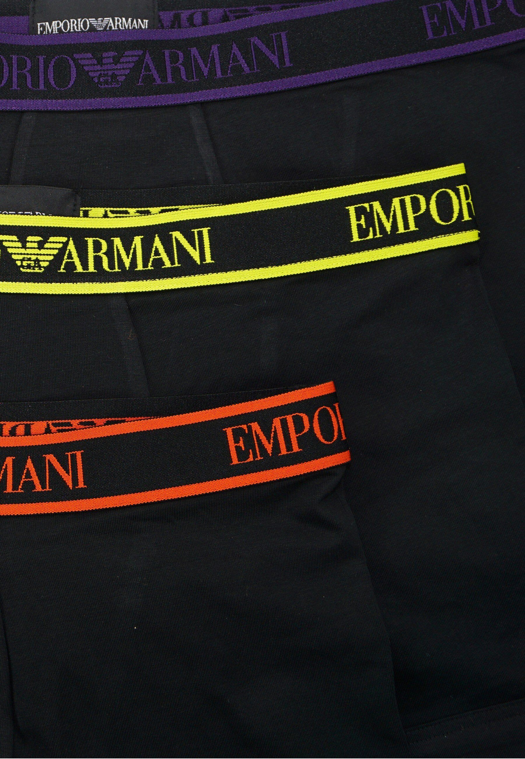 Emporio Armani Boxershorts Trunks Knit (3-St) Pack 3 Schwarz Shorts