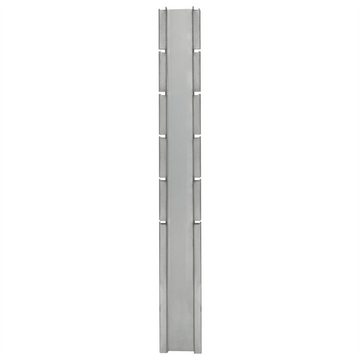 DOTMALL Einstabmattenzaun Pfosten für Gabionenzaun Silbern 160 cm Verzinkter Stahl