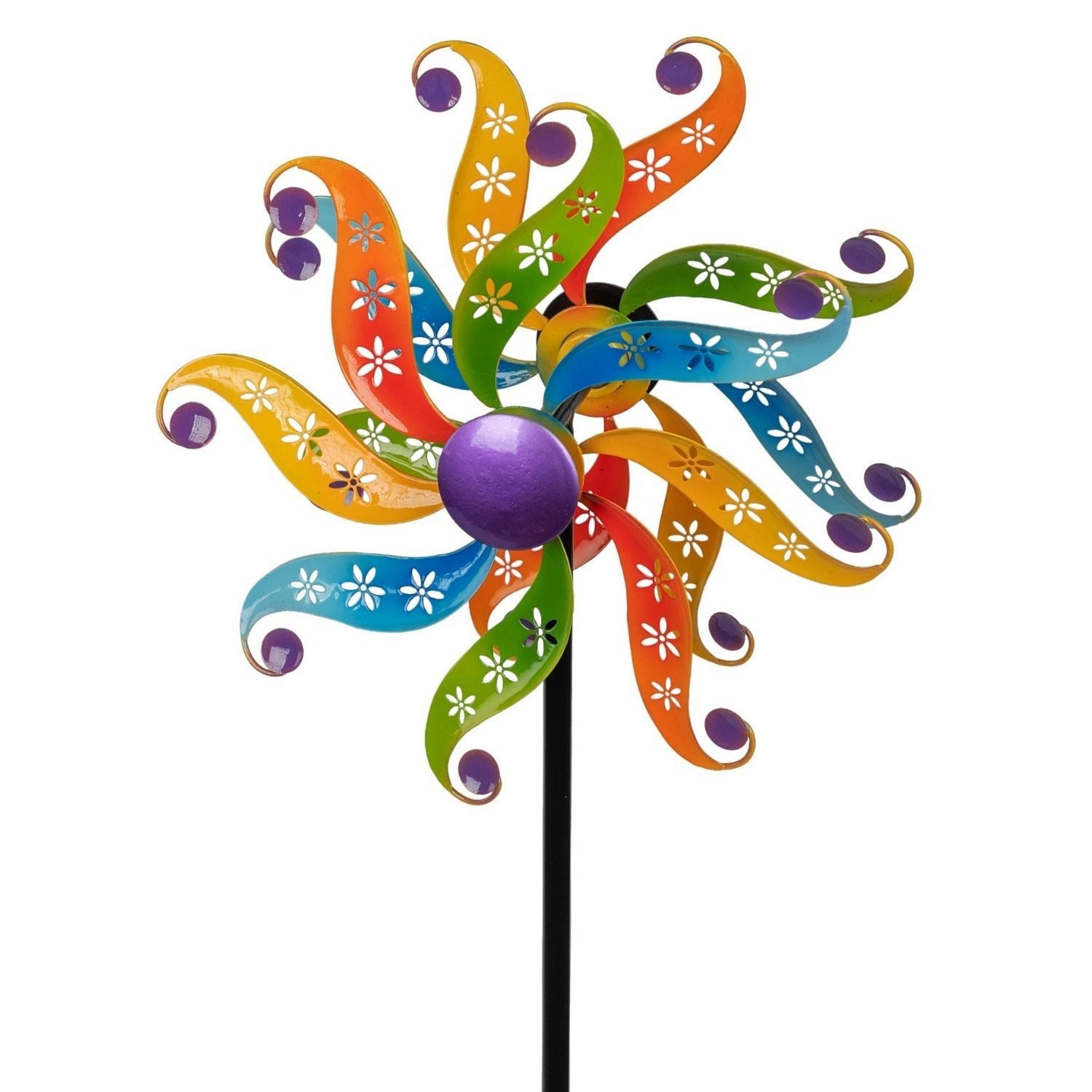 formano Deko-Windrad Sommerzeit, mit Kugellager, Mehrfarbig, Blumen, H: 110cm