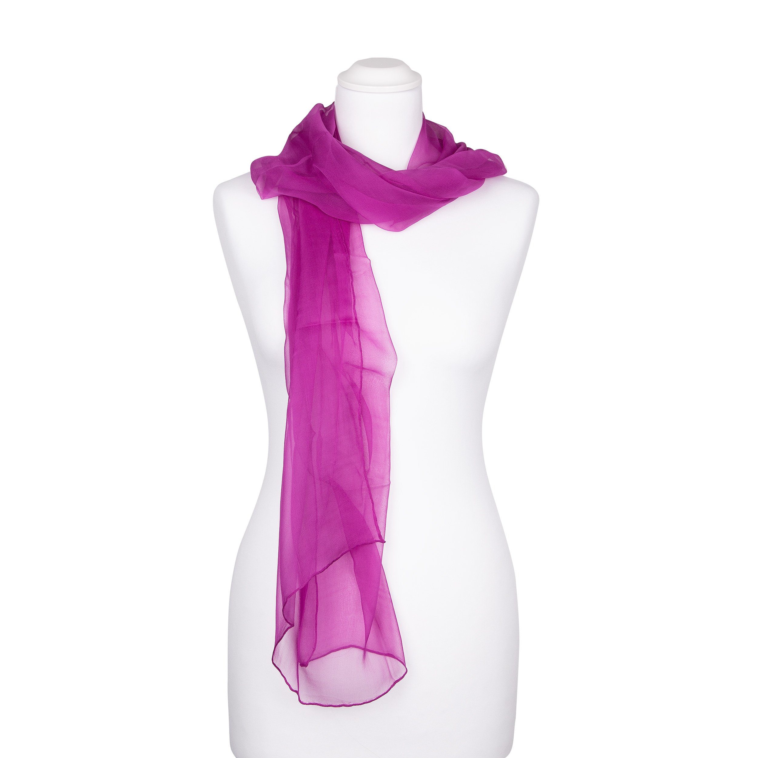 Seidenschal Seidenschal Halstuch Schal Chiffon Purpur