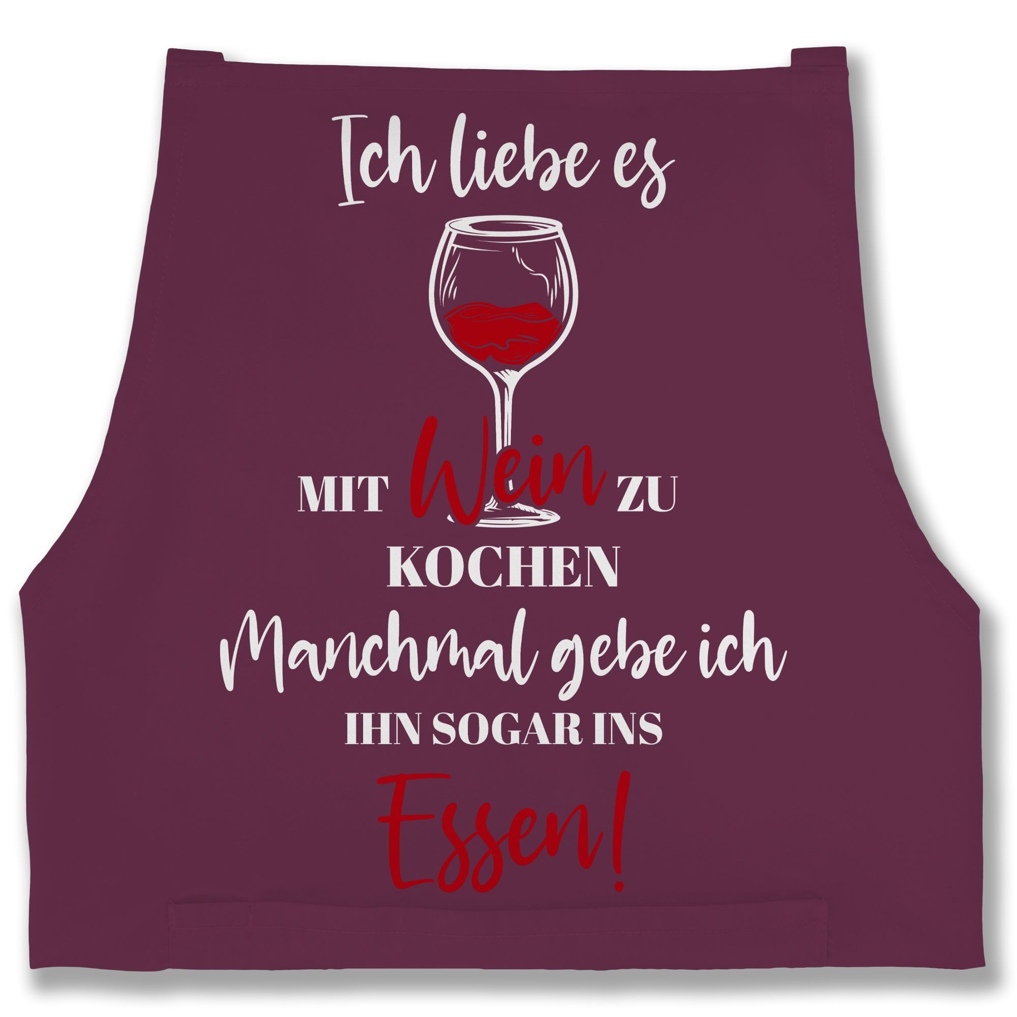 Shirtracer Kochschürze Ich liebe es mit Wein zu kochen, (1-tlg), Kochschürz günstig online kaufen