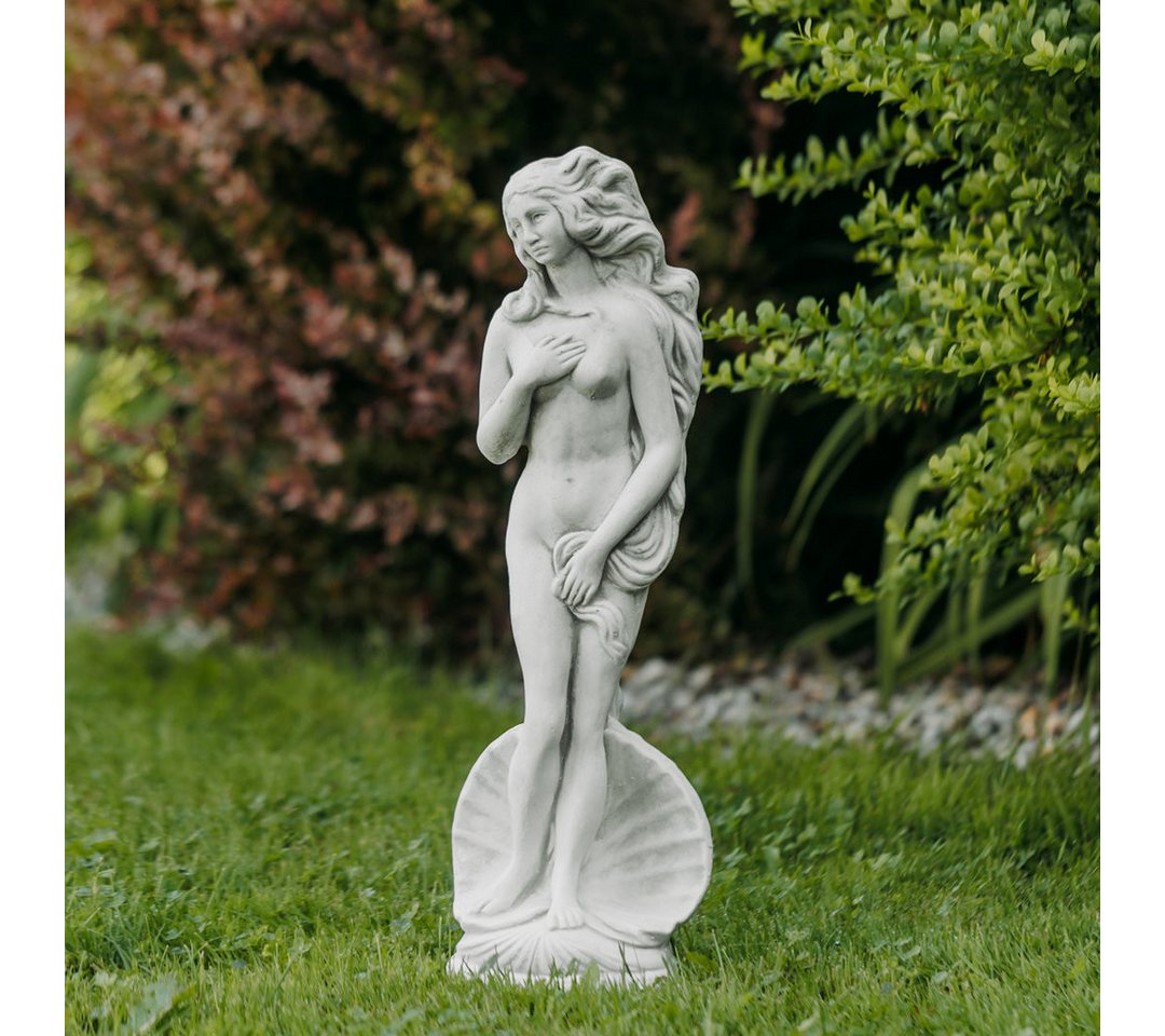 gartendekoparadies.de Gartenfigur Statue die Geburt der Venus, Steinfigur, H. 61 cm, 10 kg, Frostsicher