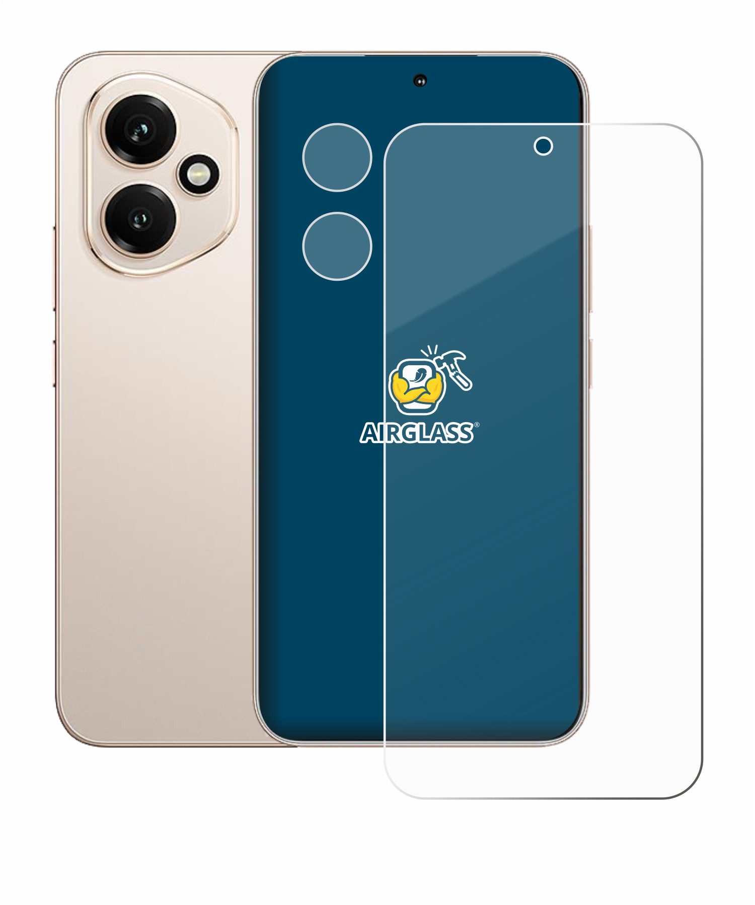 BROTECT Displayschutzglas Folie für Honor 400 (Display+Kamera), Schutzfolie Glas Panzer Display Schutz klar – Bild 2 von 5