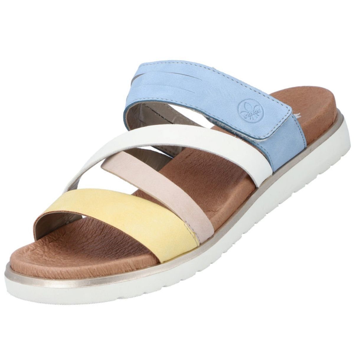 Rieker FSK Damen Sandalen Pantolette, Leder u. Synthetik