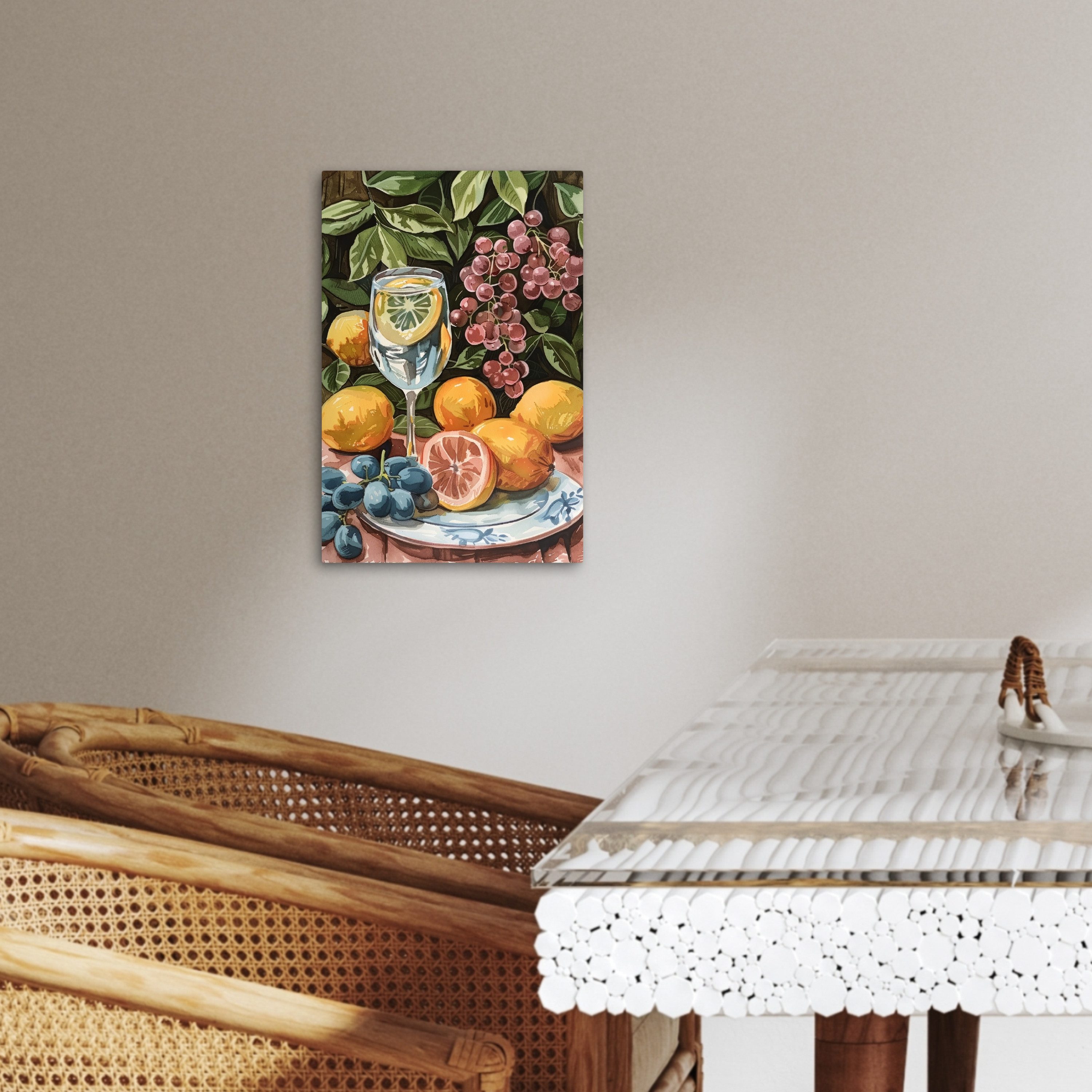 OneMillionCanvasses® Leinwandbild Stilleben - Zitrone - Obst - Sommer - Vintage, Fotodruck (1 St), Wandbilder für Esszimmer, Wanddeko Bilder Küche, 20x30 cm – Bild 3 von 3