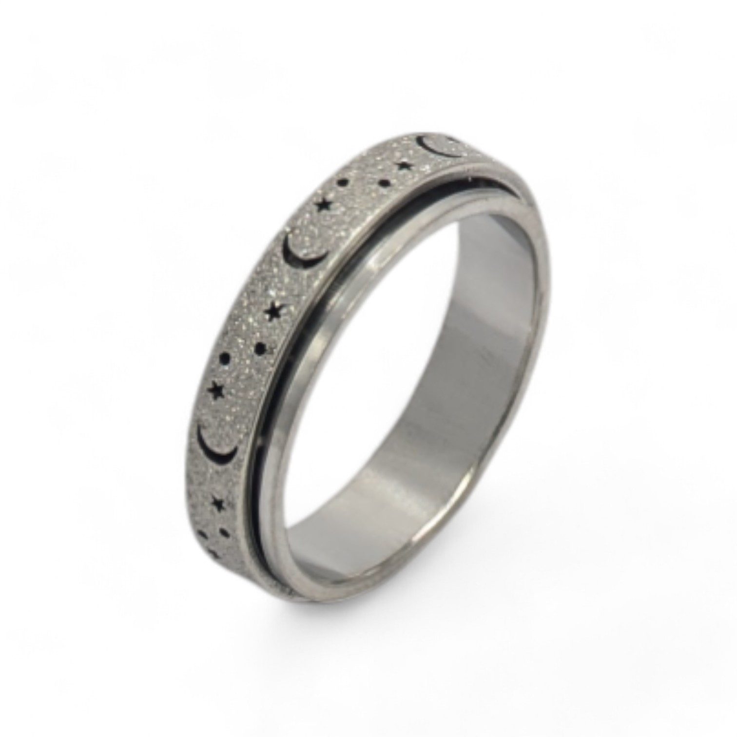 Eyecatcher Fingerring Anti Stress Fidget Ring Mond Sterne Anxiety Ring günstig online kaufen