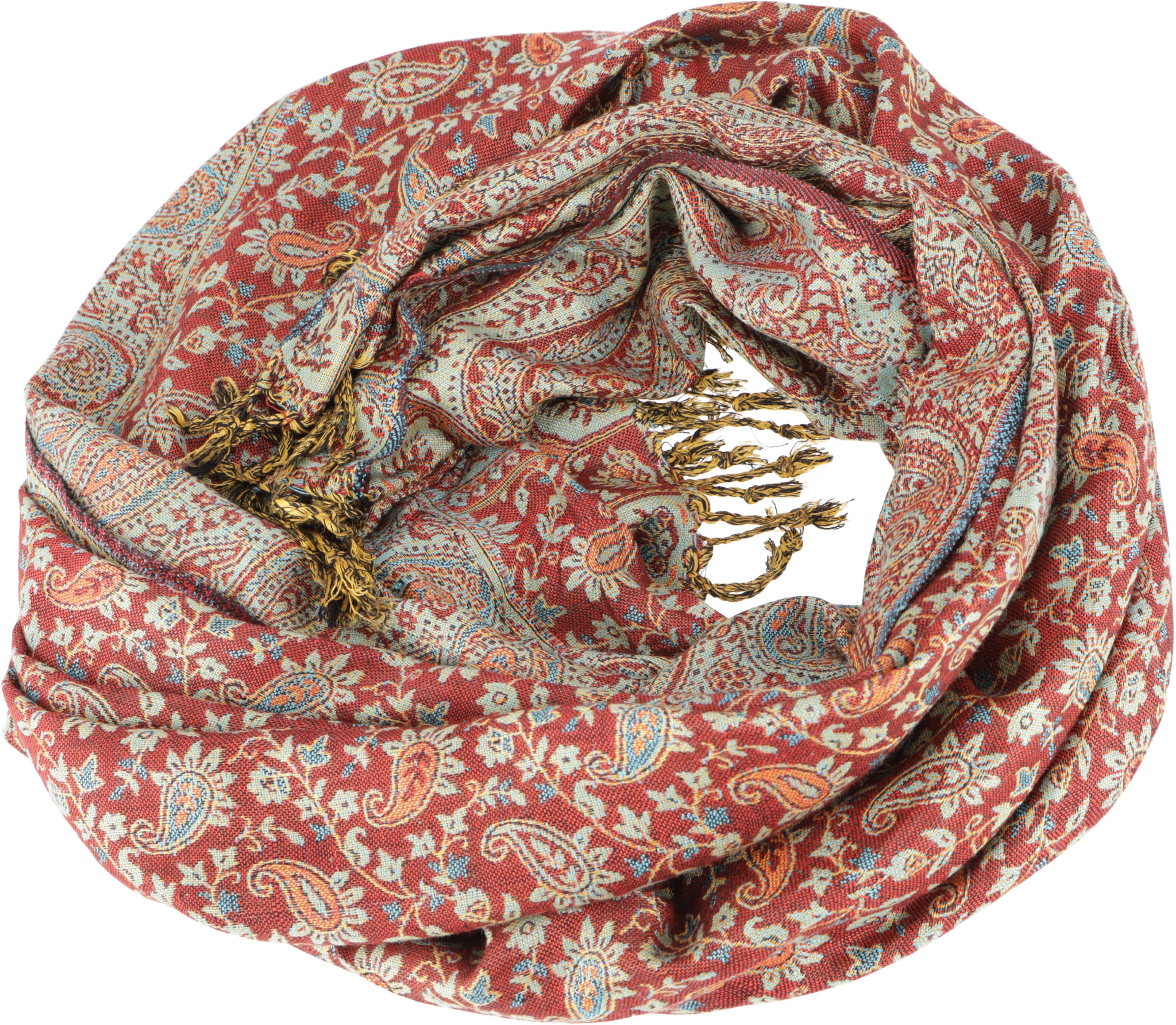 Guru-Shop Halstuch Indischer Schal, Stola mit Paisley Muster,..