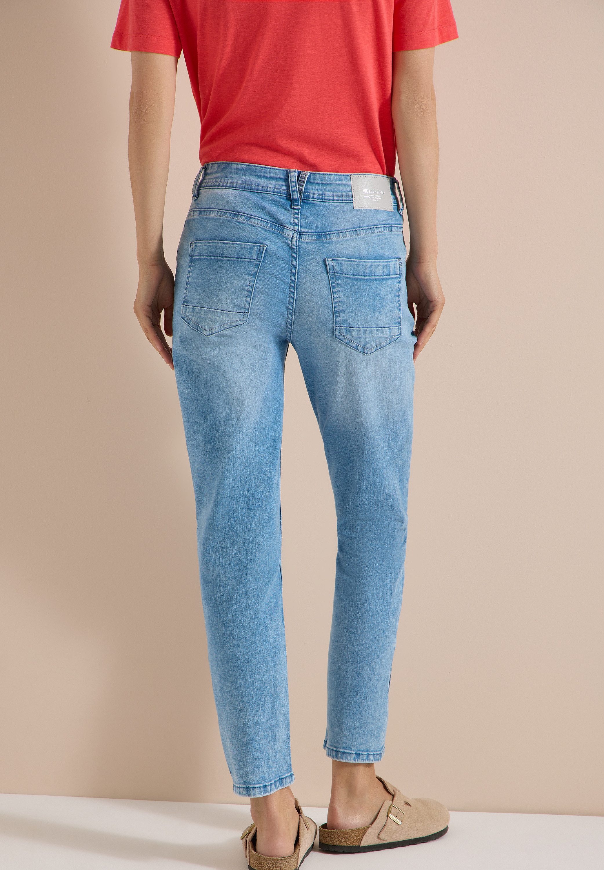 CECIL Straight-Jeans Style Scarlett mit Nietendetails / 5-Pocket-Style / Stretch