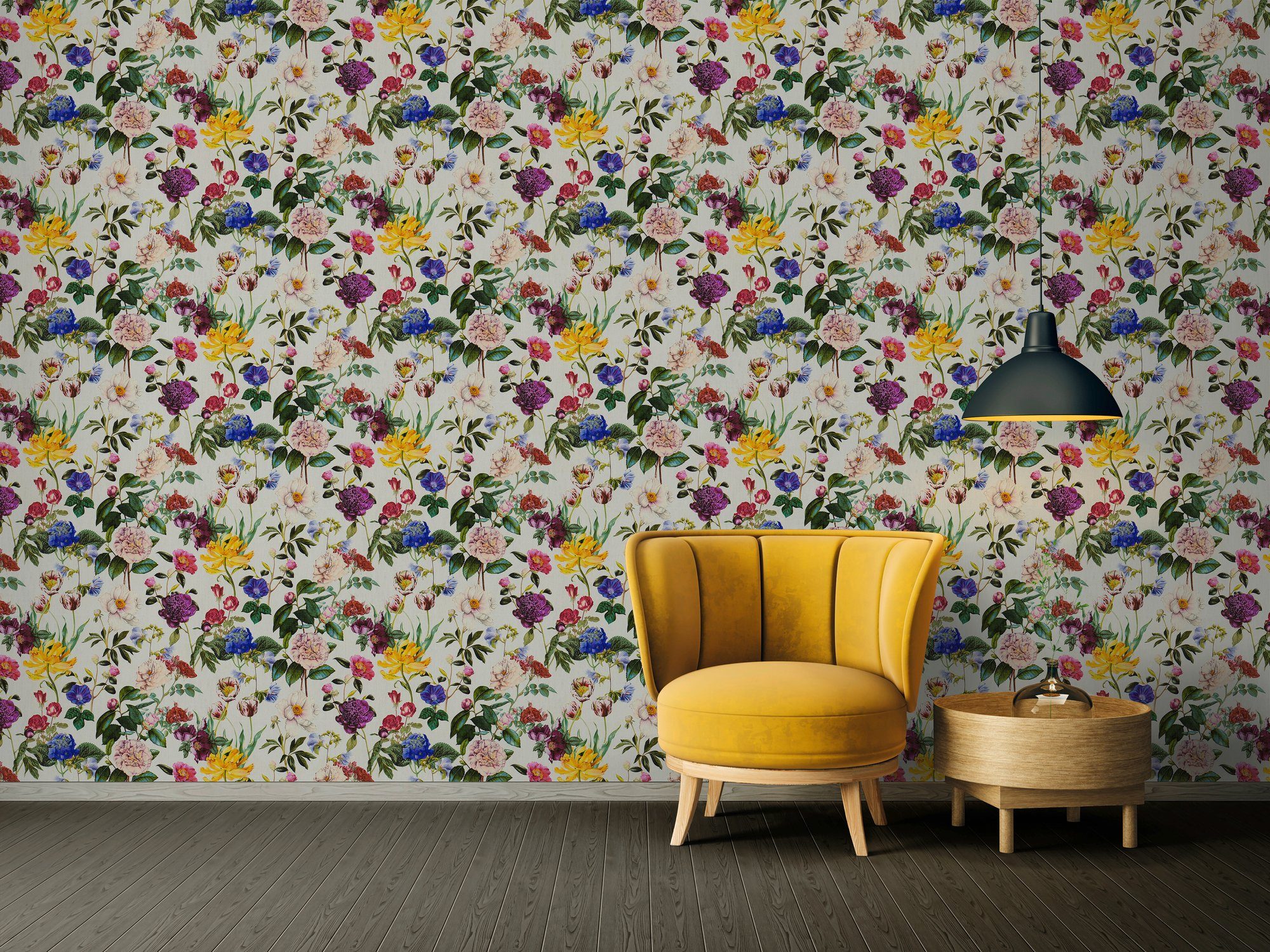 A.S. Création Vliestapete Jette Joop tropisch floral natürlich, leicht strukturiert, floral, Wald, botanisch, Blumentapete Tapete Streifen Tapeten Wohnzimmer Sc – Bild 5 von 5