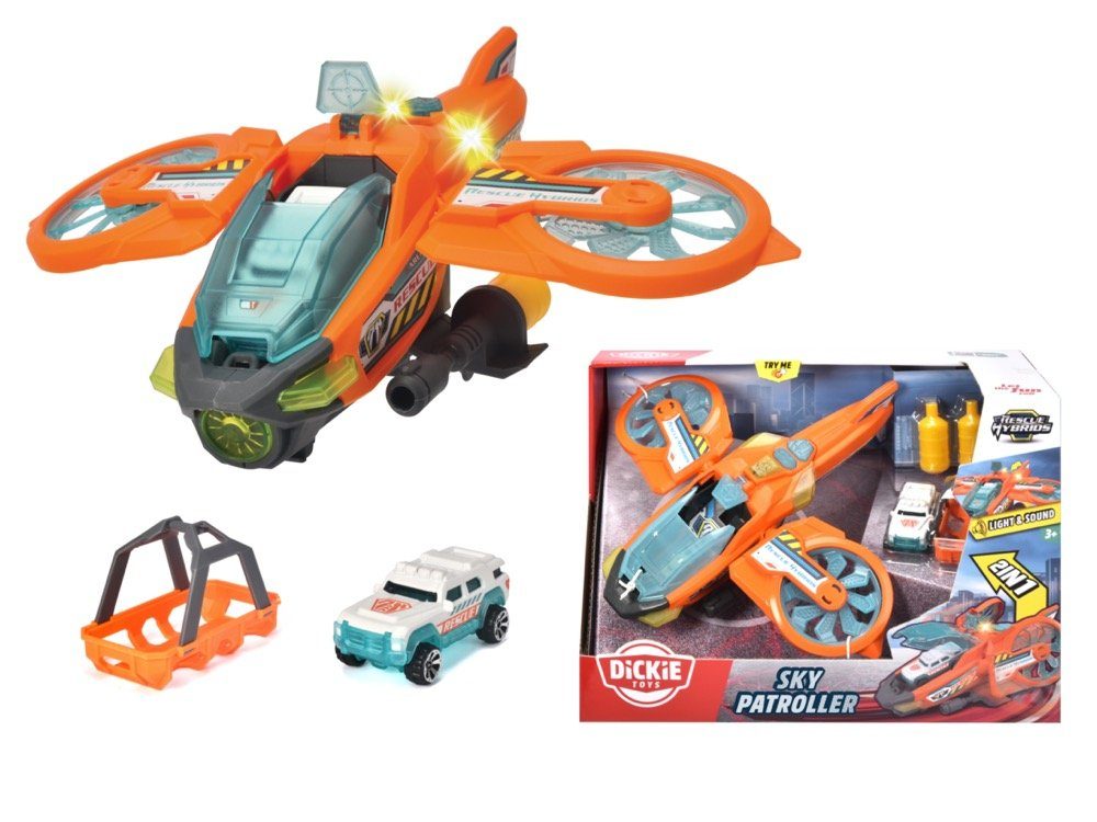 Toys 203794000 Patroller Rescue Sky Spielzeug-Flugzeug Dickie Hybrids