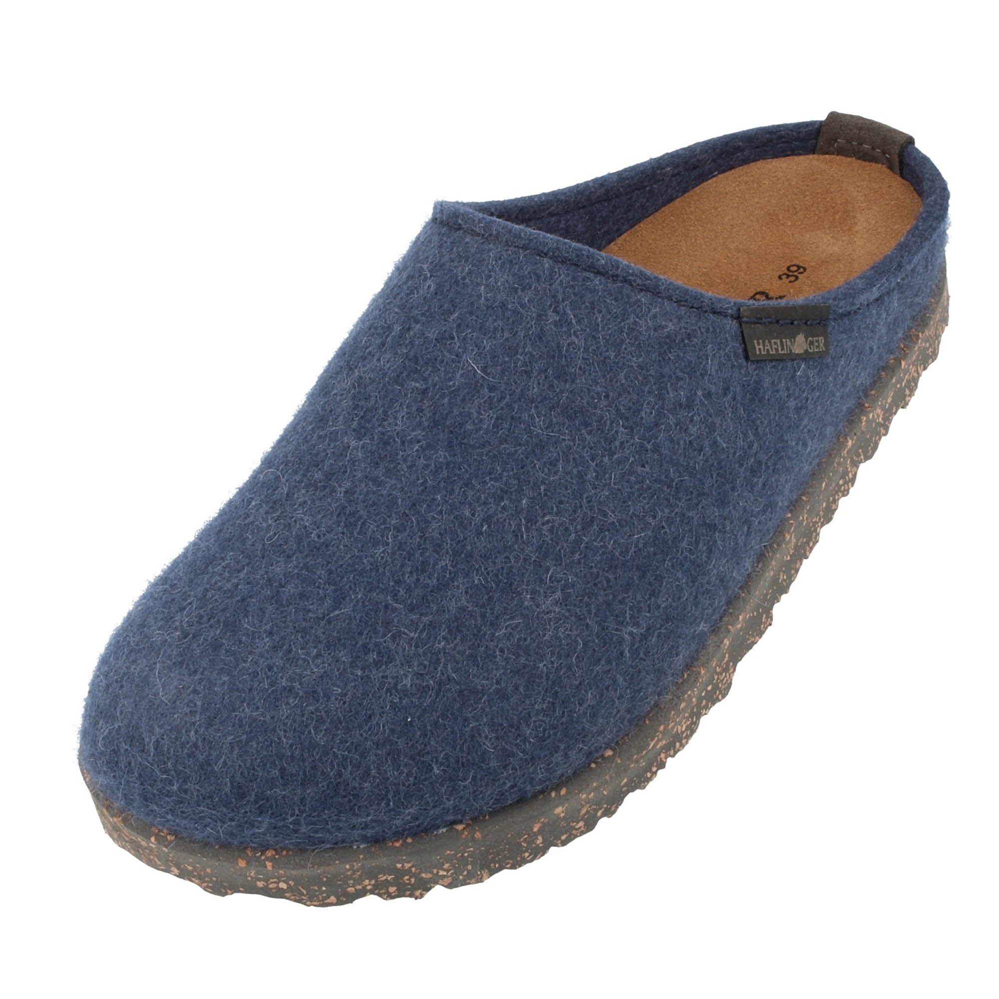 Haflinger Haflinger Manhattan Filzclog aus reinem Wollfilz Hausschuh