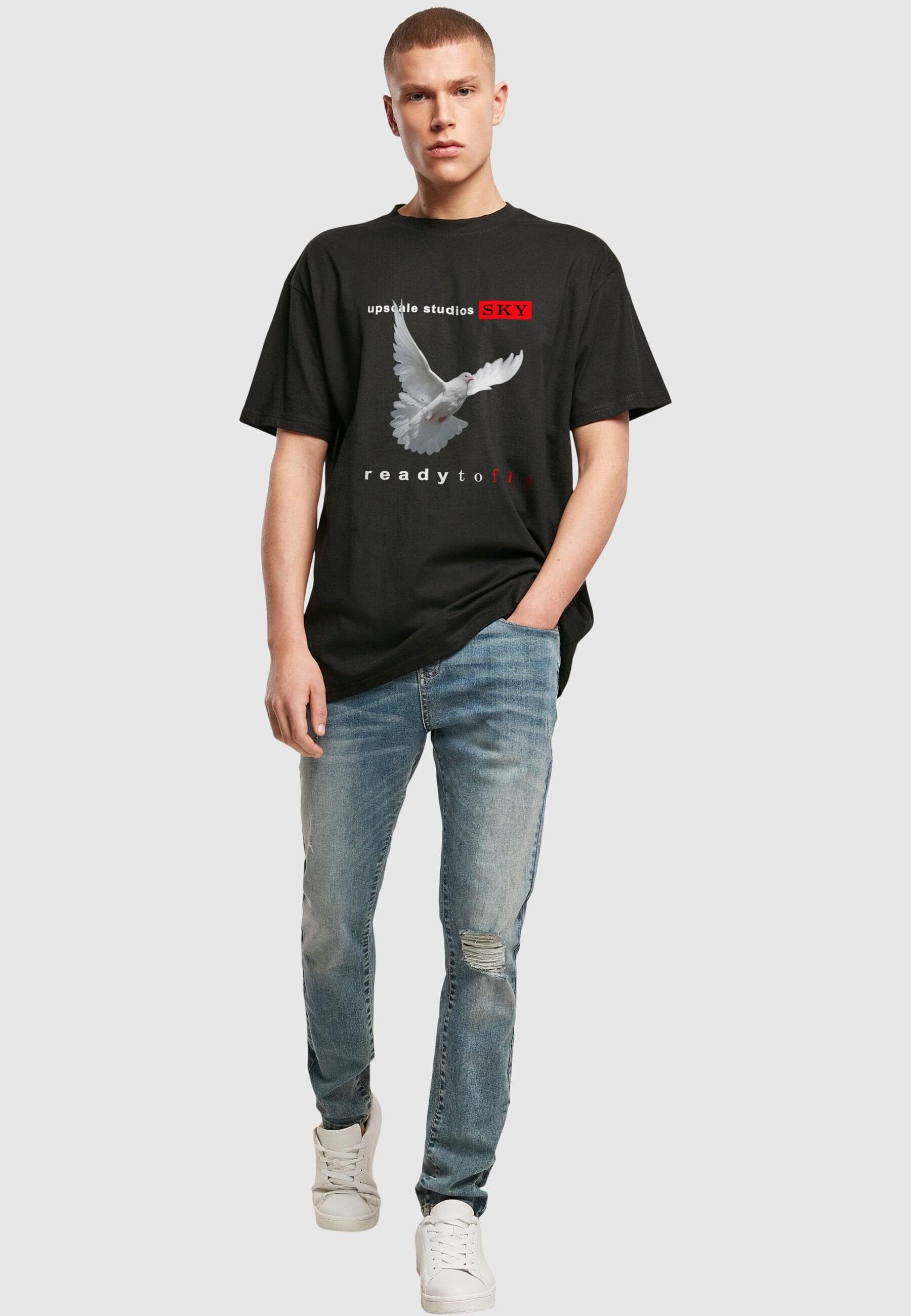 Tee (1-tlg) black Ready Mister to fly T-Shirt Upscale Oversize by Unisex Tee