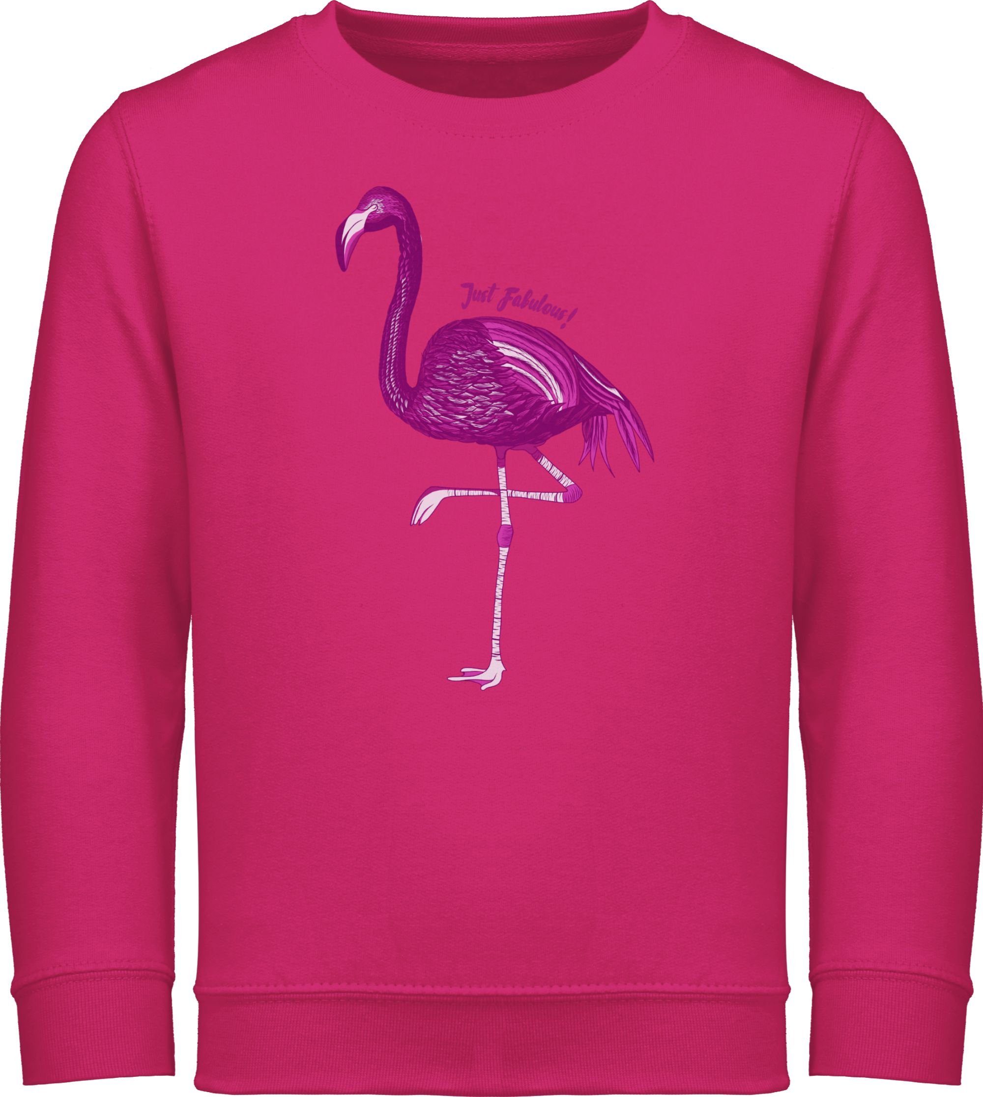 Shirtracer Sweatshirt Flamingo Fabulous Tiermotiv Print - 2 Fuchsia Animal Just