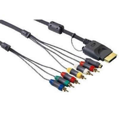 Hama HD-TV Component-Kabel S-Video-Kabel YUV RGB Netzkabel, Component YUV, S-Video-Stecker, Cinch-Stecker, Toslink (200 cm), Komponenten-Kabel RCA-Stecker, RGB Farben, doppelt geschirmt passend für Microsoft Xbox 360 Konsole