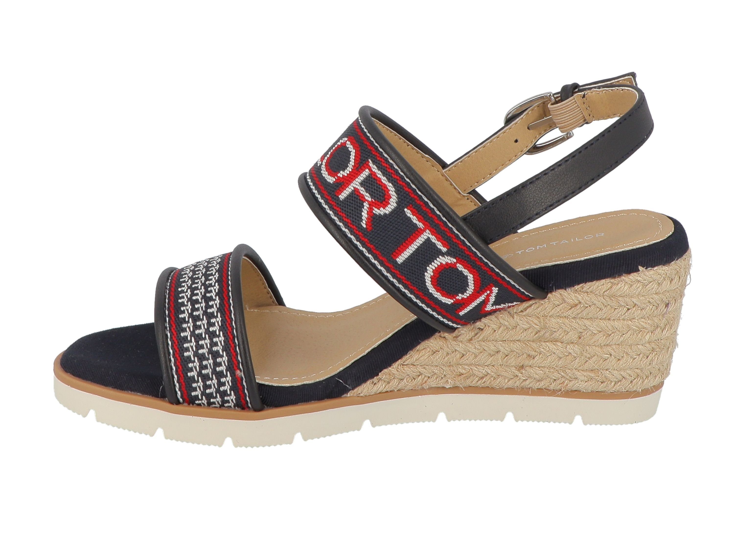 TOM TAILOR Tom Tailor Sandaletten für Keilsandalette Damen navy