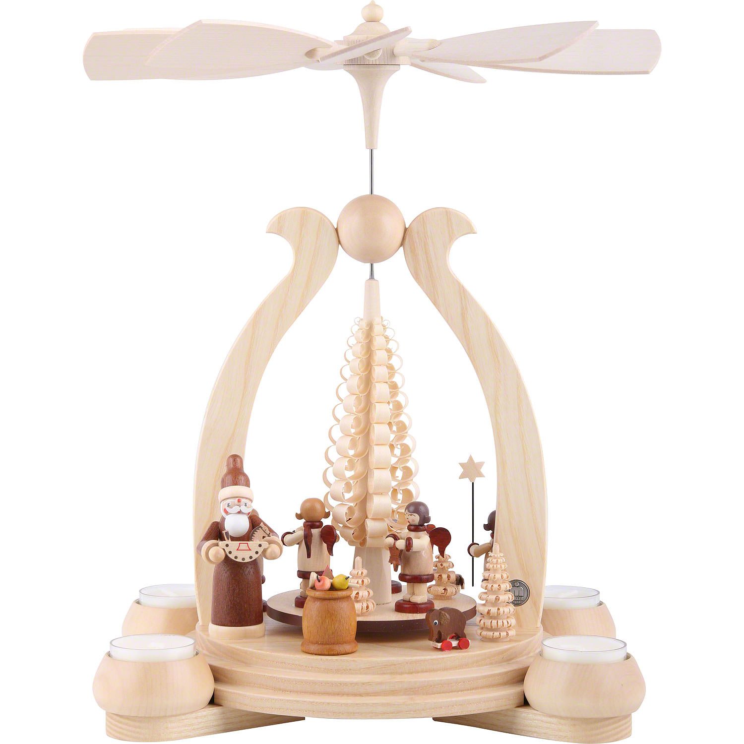 Müller Kleinkunst GmbH Seiffen Weihnachtspyramide 1-stöckige - Bogenpyramide Bescherung (34cm) von Müller Kleinkunst