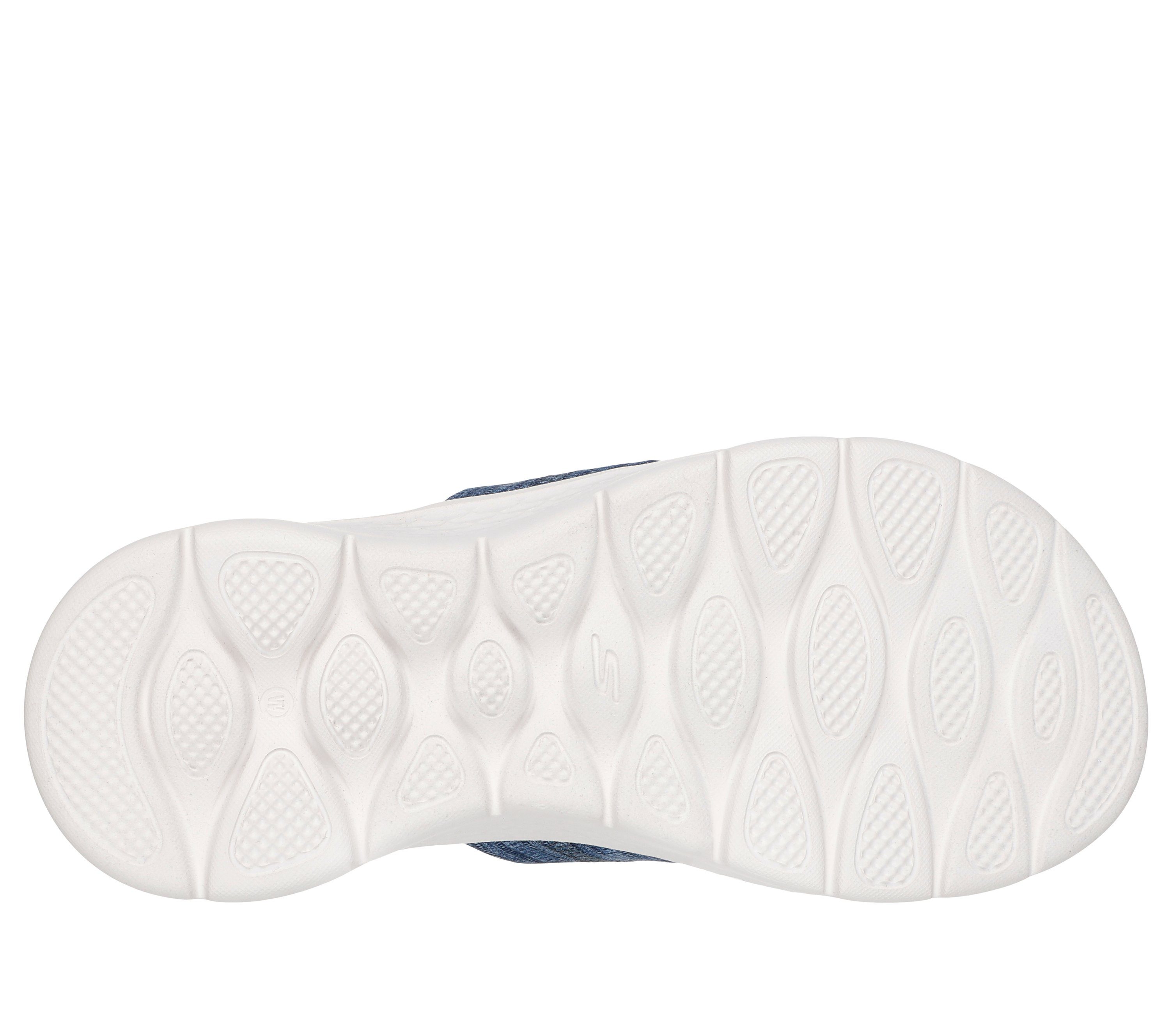 Skechers GO WALK FLEX SANDAL-BUTTERFLY BLISS Pantolette Keilabsatz, Sommerschuh, Schlappen mit Goga Mat Footbed