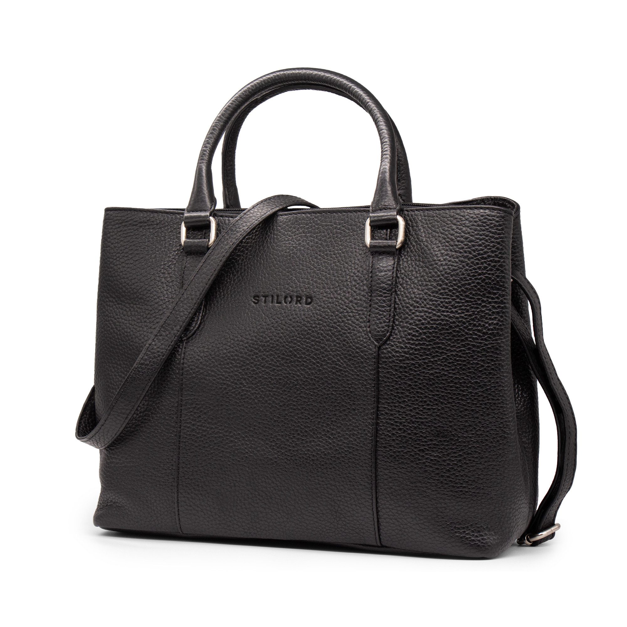 Handtasche "Lexa" Handtasche Damen mittelgroß Leder und Echtleder Bürotasche