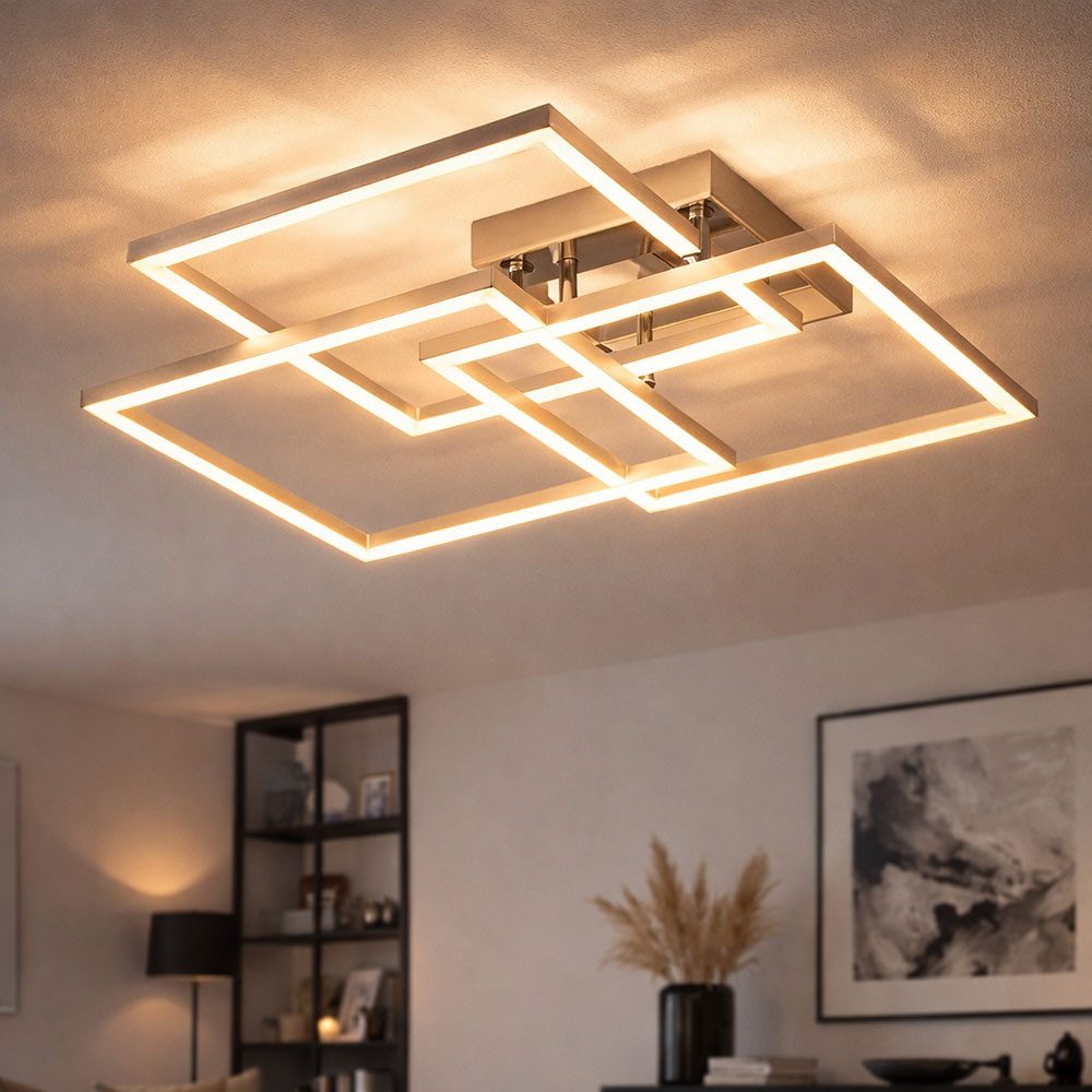 WOFI LED Deckenleuchte, LED-Leuchtmittel fest verbaut, Warmweiß, Deckenlampe LED Deckenlampe modern Deckenleuchte Wohnzimmer