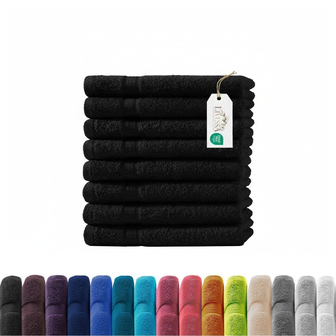 livessa Handtücher Frottiertücher Elegance - Handtuch - Duschtuch - Badetuch - Gästetuch, Luxuriöse Qualität der Spitzenklasse, aus 100% Baumwolle – 500 g/m².