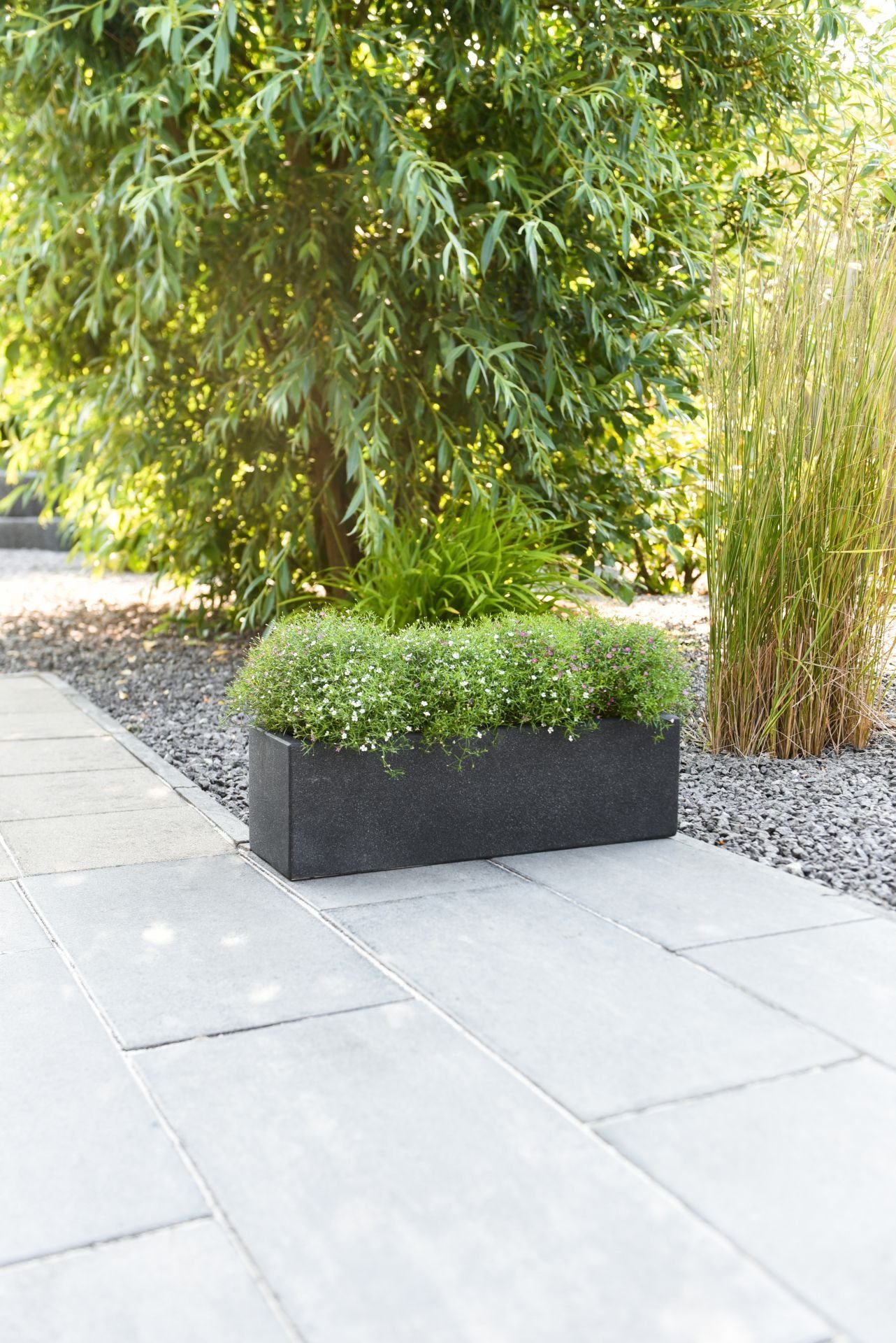 VIVANNO Balkonkasten Beton FLOBO Kasten - Anthrazit Matt (1 St), 60x18x18 cm