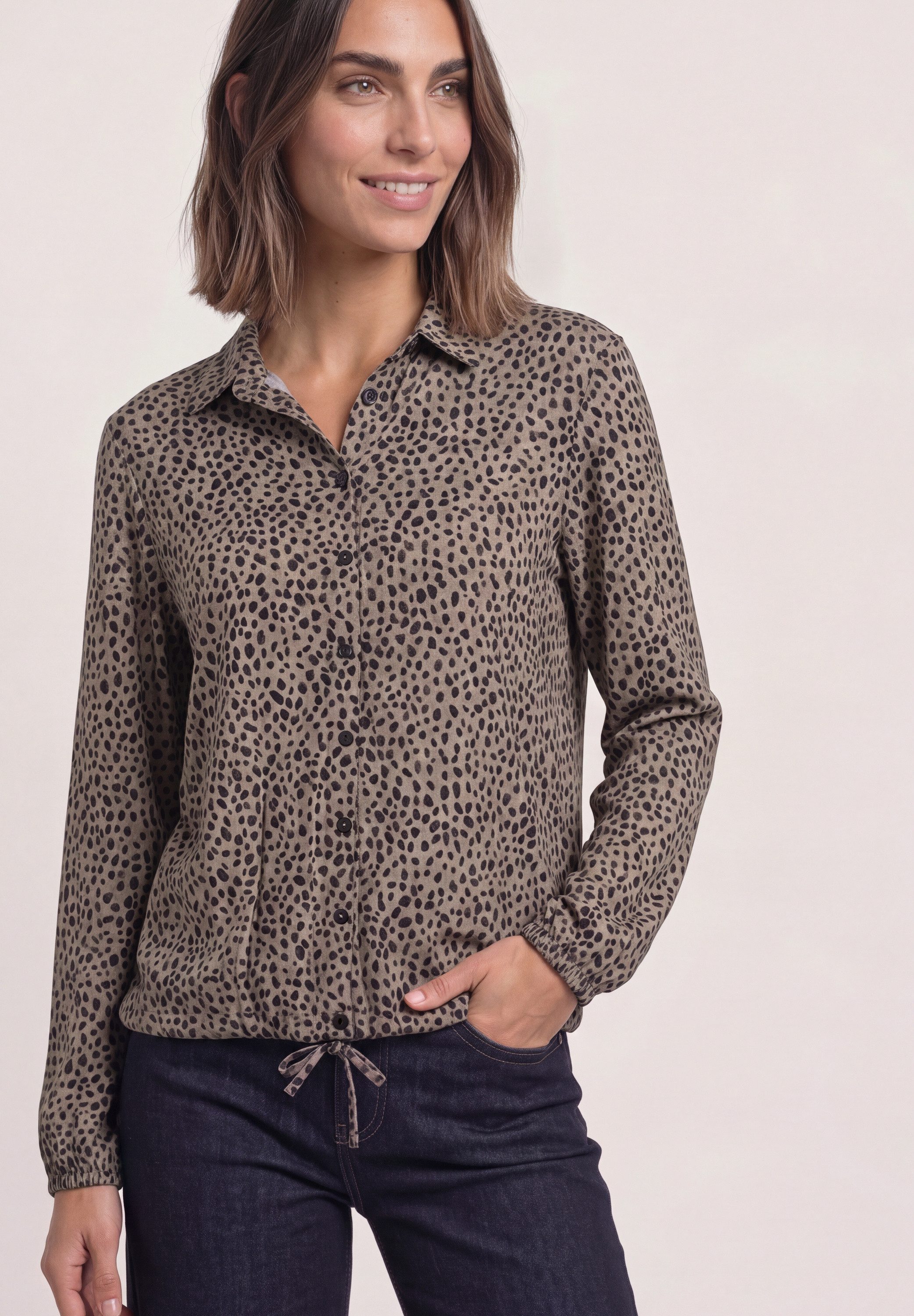 STREET ONE Langarmshirt mit Knopfleiste