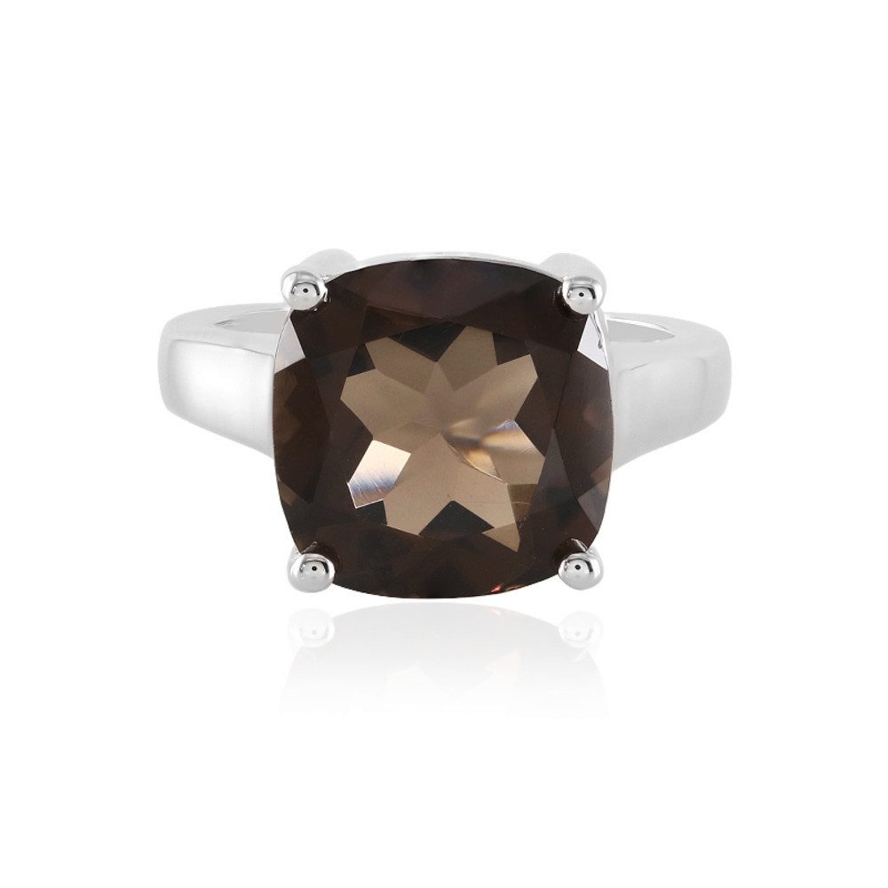 Cavill Solitärring Cavill Rauchquarz 5,36 ct Silberring vintage 925 Sterling Damen (1-tlg)