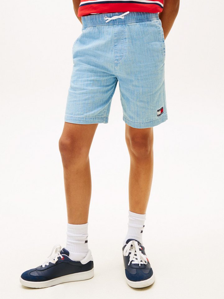 Tommy Hilfiger Shorts WAVY FLAG HERRINGBONE SHORT Kinder bis 16 Jahre, relaxed fit