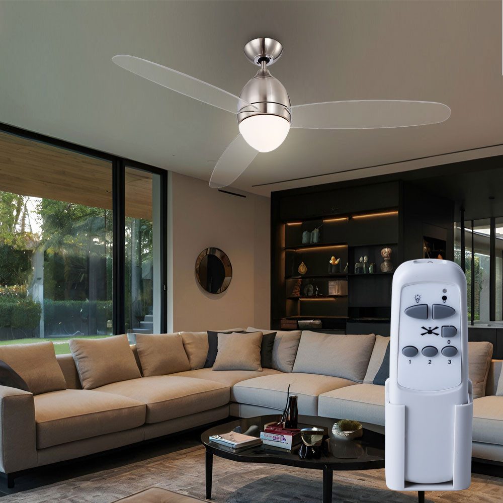 Lampenwelt Deckenventilator, Deckenventilator Wohnzimmerleuchte Fernbedienung 3 Stufen D 132 cm