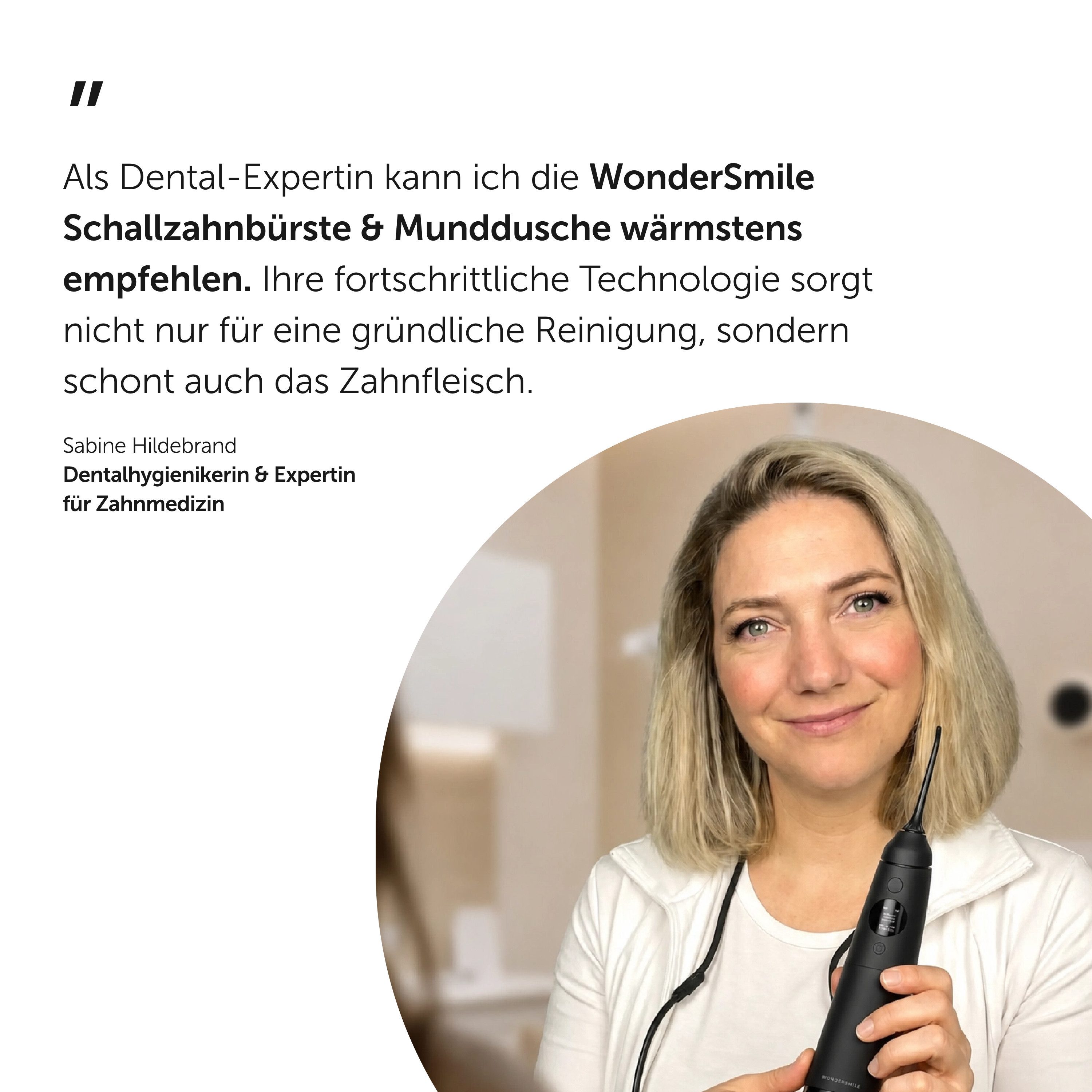 Wondersmile Munddusche Testsieger 2026 - 100 Tage risikofrei testen - SmoothFlow-Technologie, Aufsätze: 1 St., Inteligentes OLED Display – Bild 4 von 5