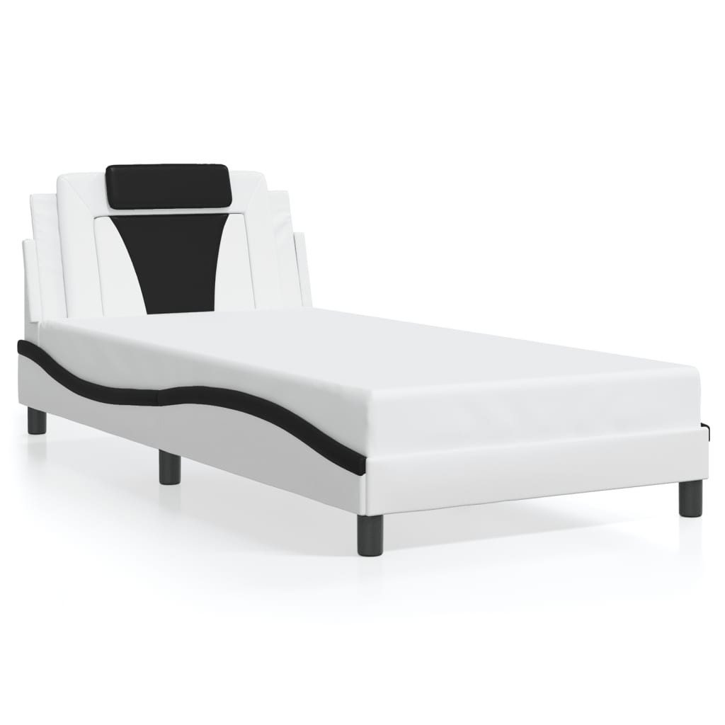 vidaXL Bett Bettgestell mit Kopfteil Weiß günstig online kaufen