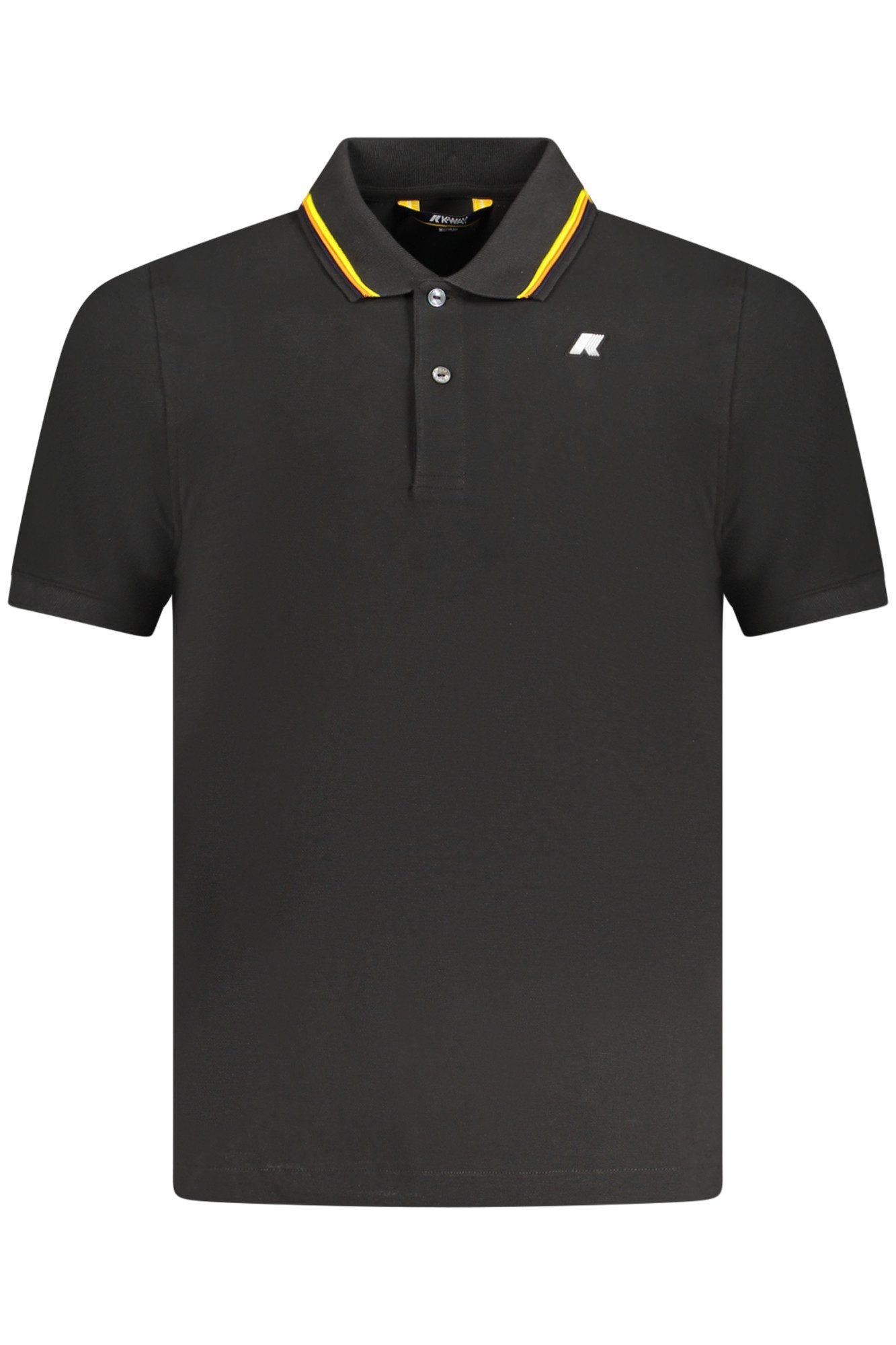 K-WAY Poloshirt Herren Kurzarm-Poloshirt Schwarz mit