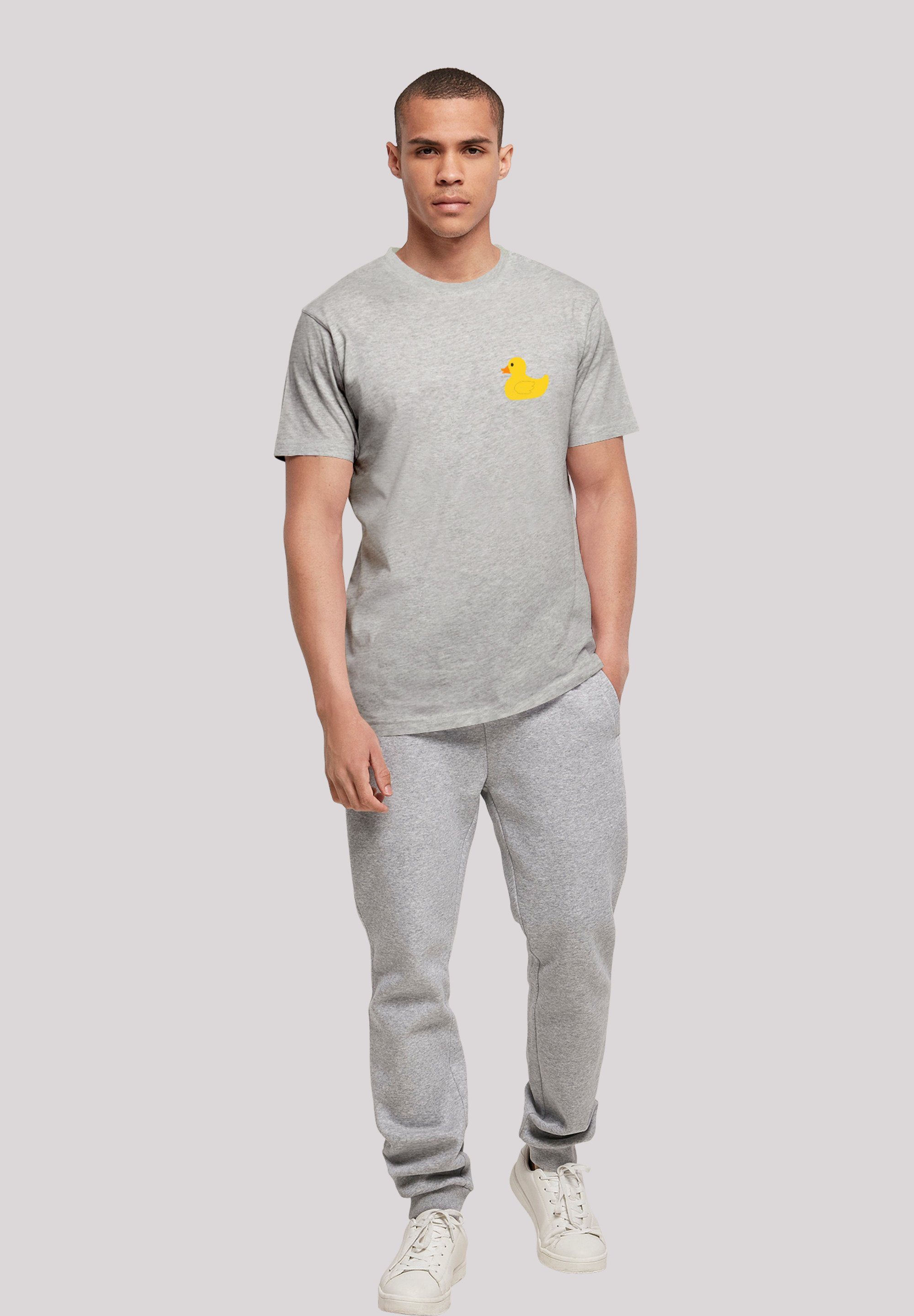 Print Rubber UNISEX Yellow TEE F4NT4STIC grey heather Duck T-Shirt